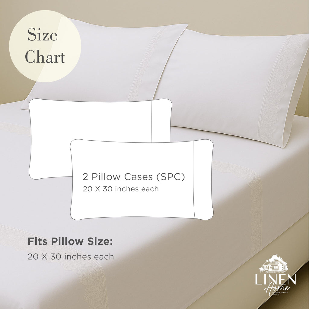 100% Cotton Percale Pillowcases,2 Pieces of Pillow Case, Crisp and Cool Strong Bed Linen