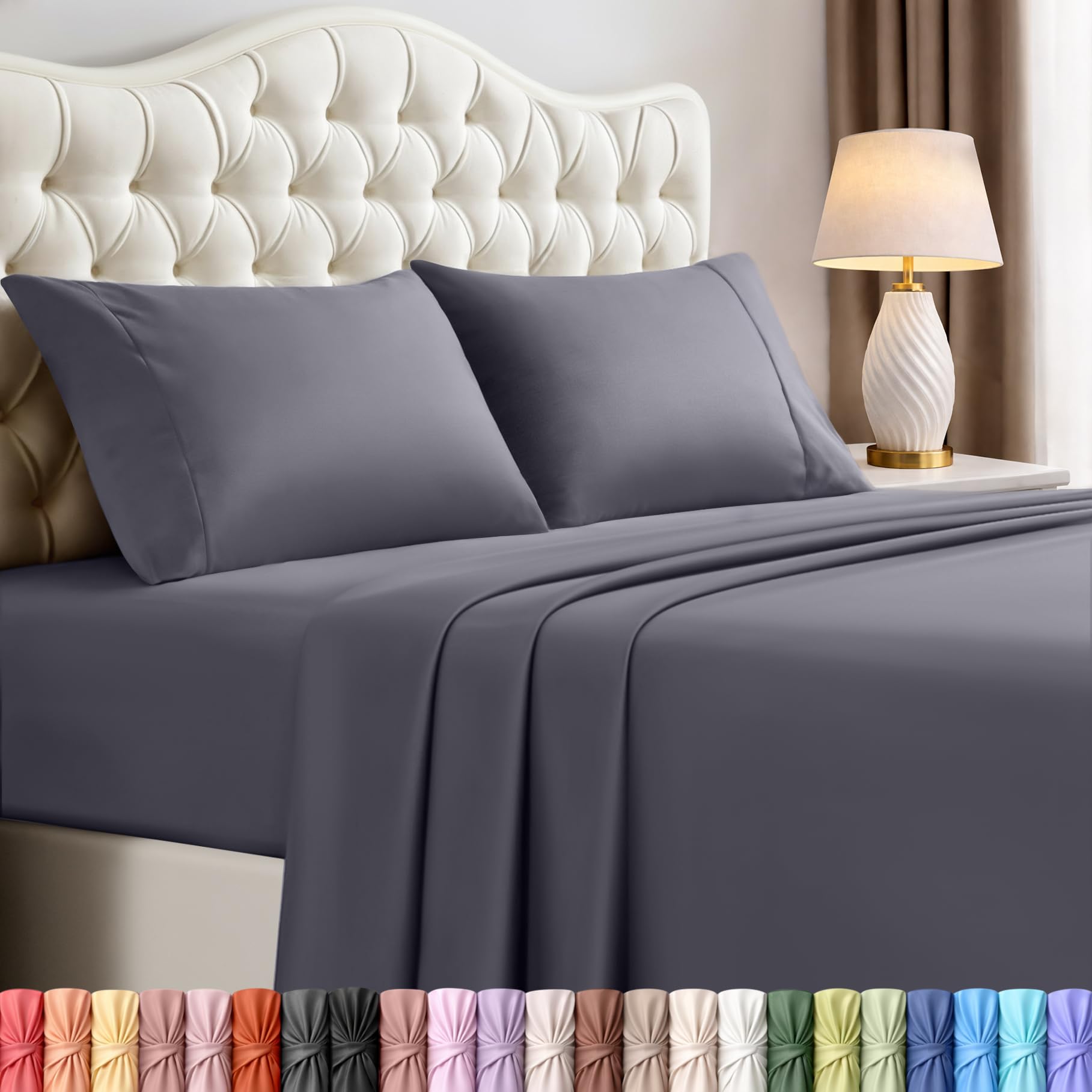 Utopia Bedding Bed Sheet Set - Soft Brushed Microfiber Fabric - Shrinkage & Fade Resistant - Easy Care
