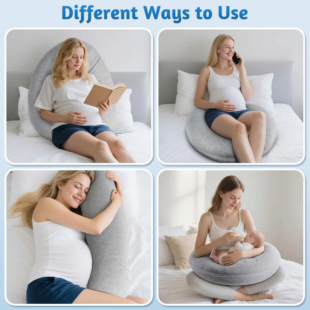 SweetSlubr Memory Foam Full Body Pillow Pregnancy Pillow