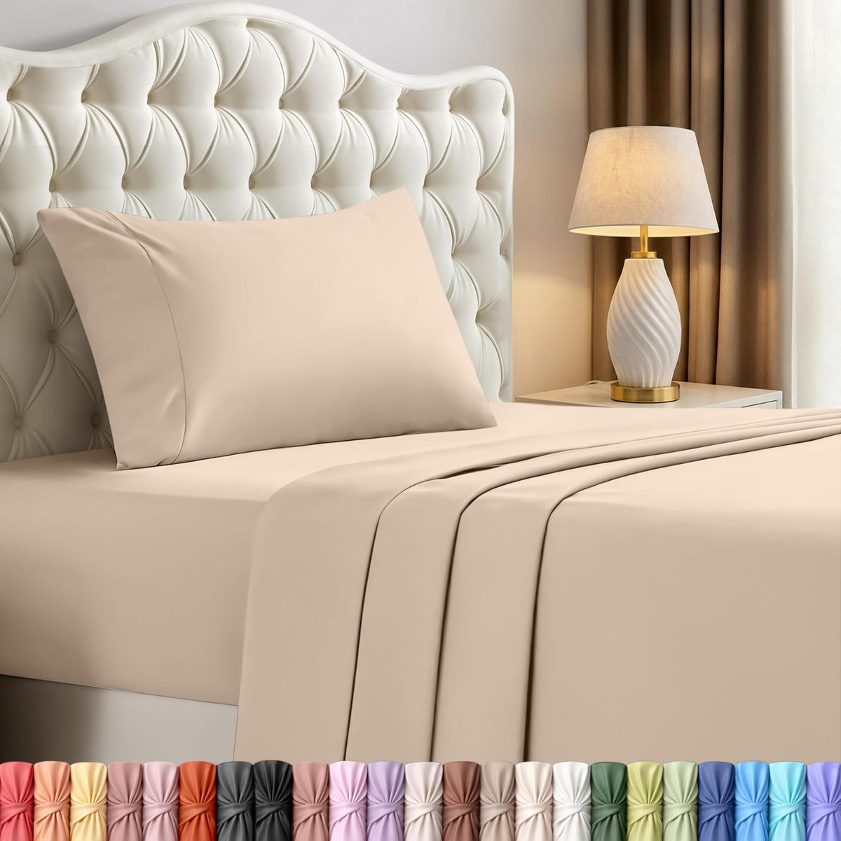 Utopia Bedding Easy-Care Brushed Microfiber Sheet Set