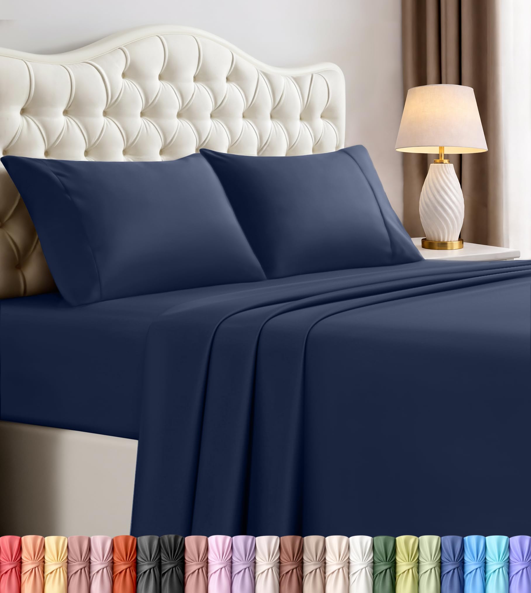 Utopia Bedding Bed Sheet Set - Soft Brushed Microfiber Fabric - Shrinkage & Fade Resistant - Easy Care