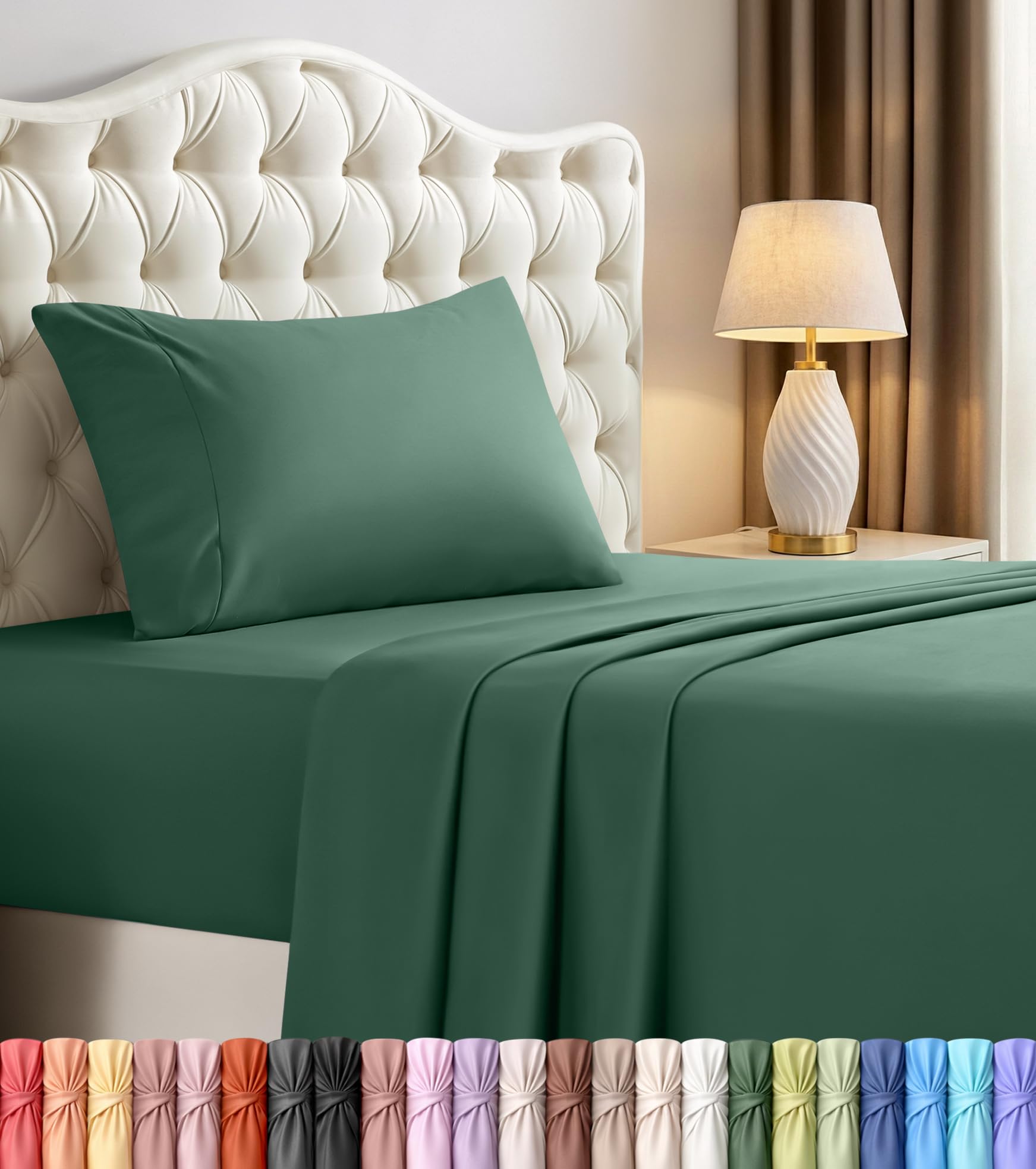 Utopia Bedding Bed Sheet Set - Soft Brushed Microfiber Fabric - Shrinkage & Fade Resistant - Easy Care