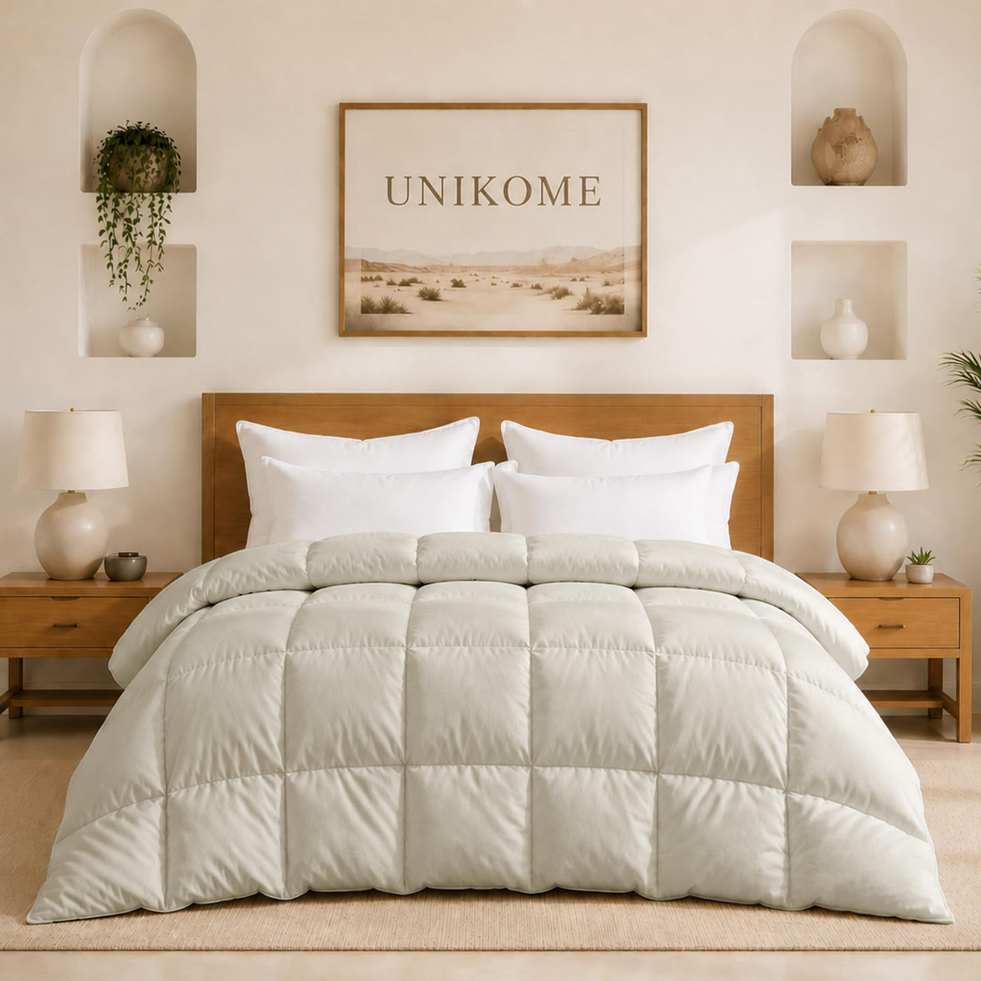 UNIKOME Hotel-Luxury Goose Feather Down Comforter