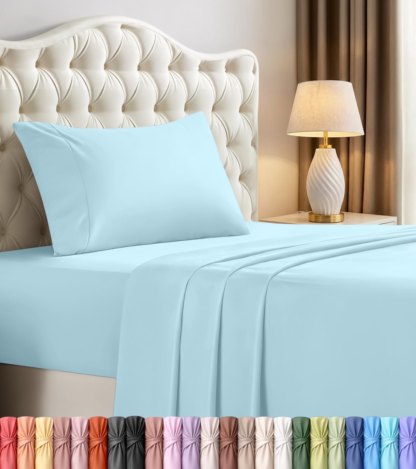 Utopia Bedding Bed Sheet Set - Soft Brushed Microfiber Fabric - Shrinkage & Fade Resistant - Easy Care