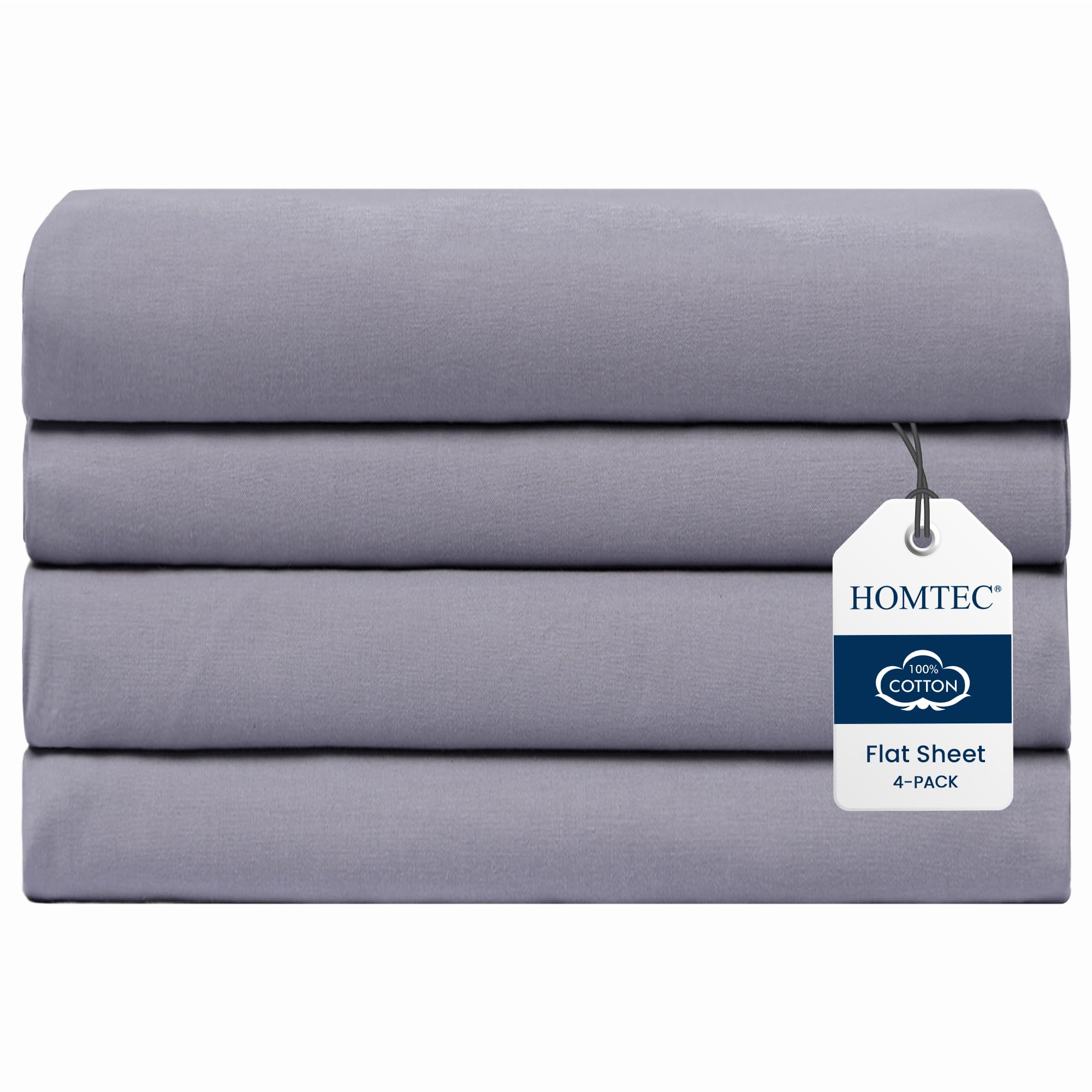 HOMTEC 200TC 100% Cotton Flat Sheet