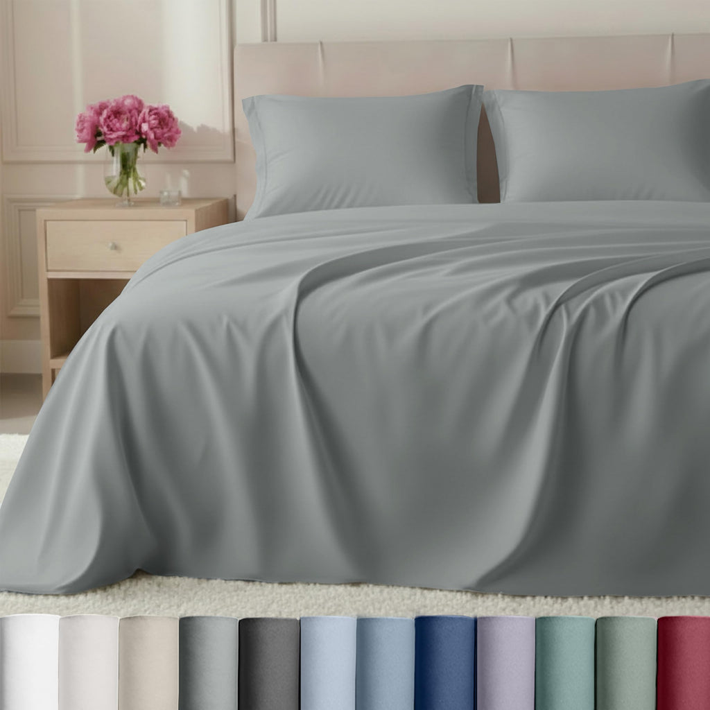 California Design Den Luxury Bed Sheets, Buttery Soft 800 Thread Count, 100% Cotton Sheets, Sateen with Deep Pocket Fitted Sheet