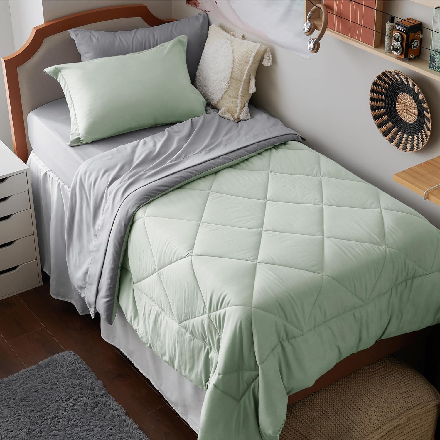 Bedsure Comforter Set - Reversible Comforters Bed Set, Bed in a Bag with Comforter, Sheets, Pillowcases & Shams