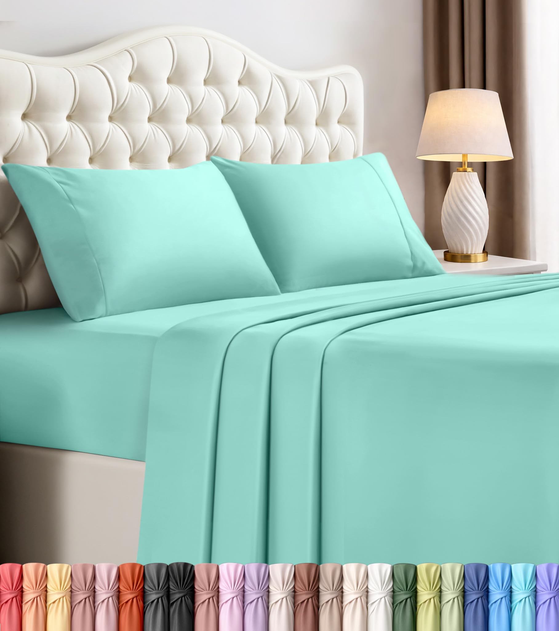 Utopia Bedding Bed Sheet Set - Soft Brushed Microfiber Fabric - Shrinkage & Fade Resistant - Easy Care