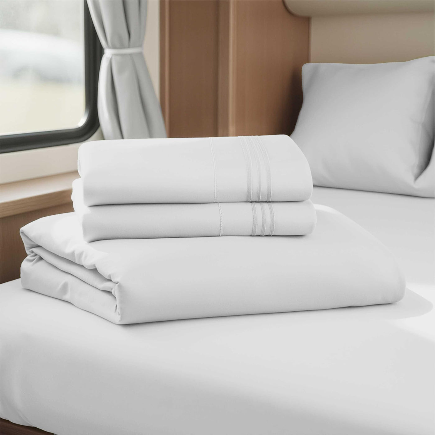 Hearth & Harbor Short Queen RV Microfiber Sheet Set