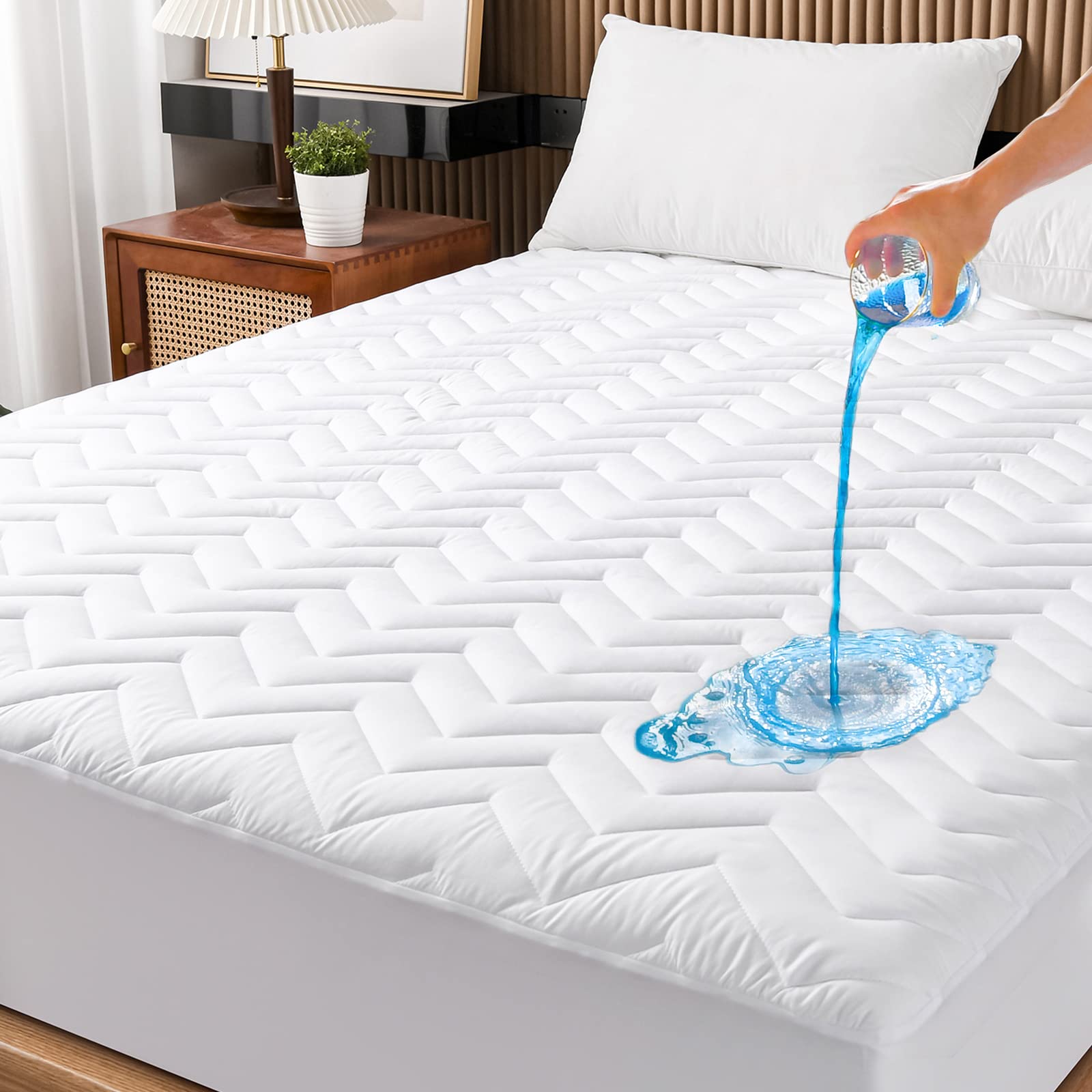 UNILIBRA 100% Waterproof Quilted Mattress Pad