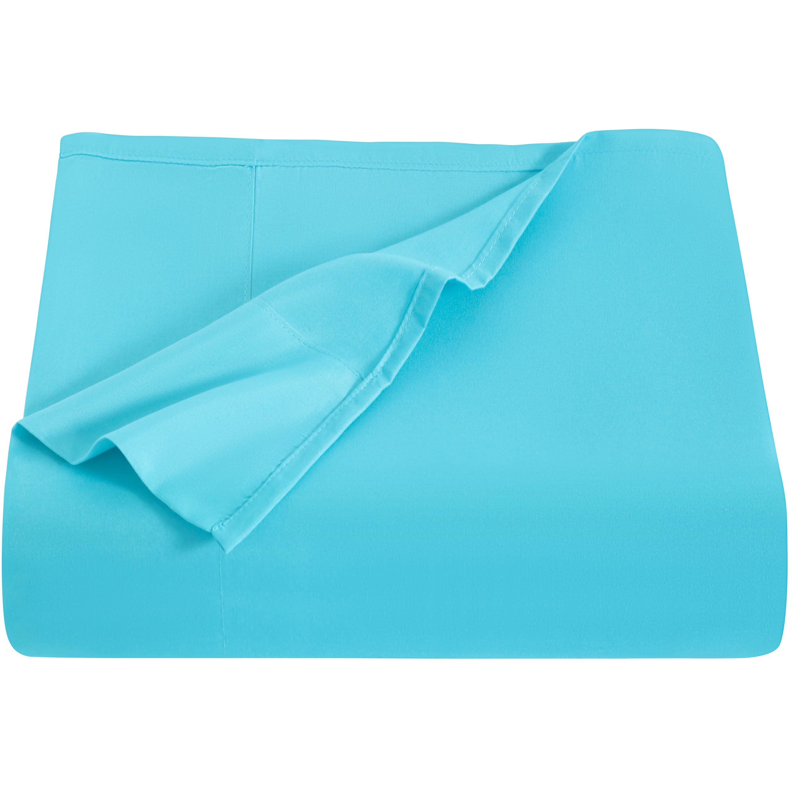 NTBAY Microfiber Bedding Flat Sheet, Ultra Soft and Wrinkle, Fade, Stain Resistant Top Sheet