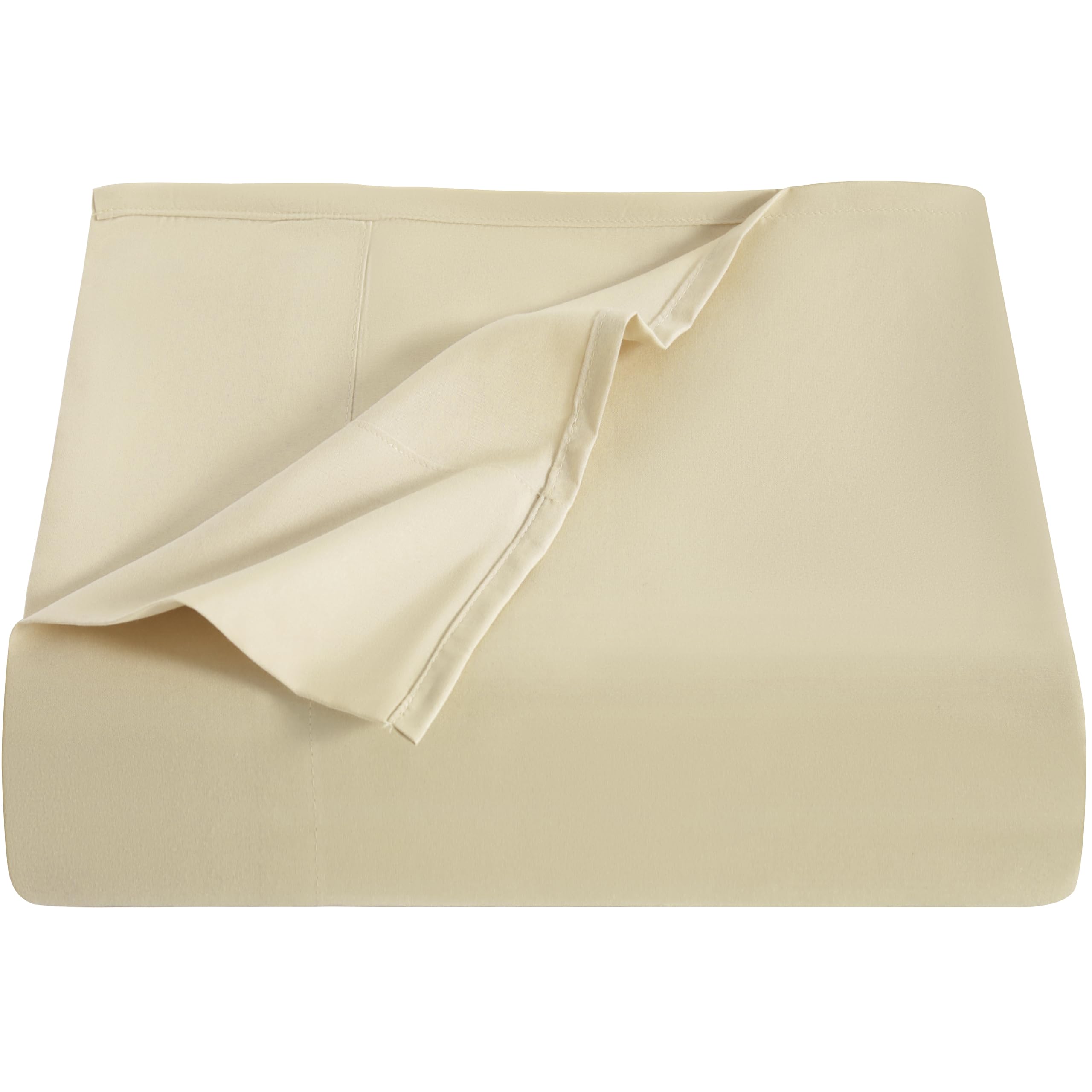 NTBAY Microfiber Bedding Flat Sheet, Ultra Soft and Wrinkle, Fade, Stain Resistant Top Sheet