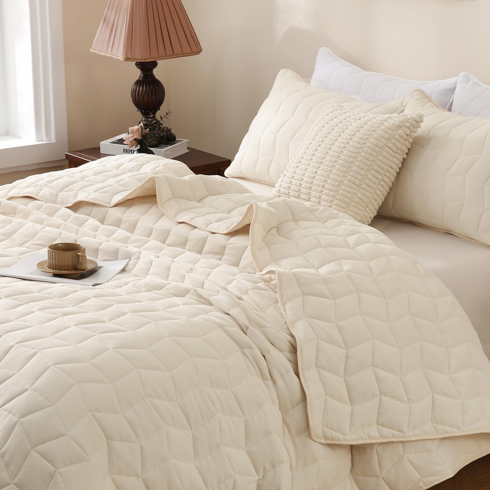 HiSnug Quilt Bedding Set, Reversible Lightweight Bed Spreads OversizedQuilted Bedspread for All Seasons, Soft Washable