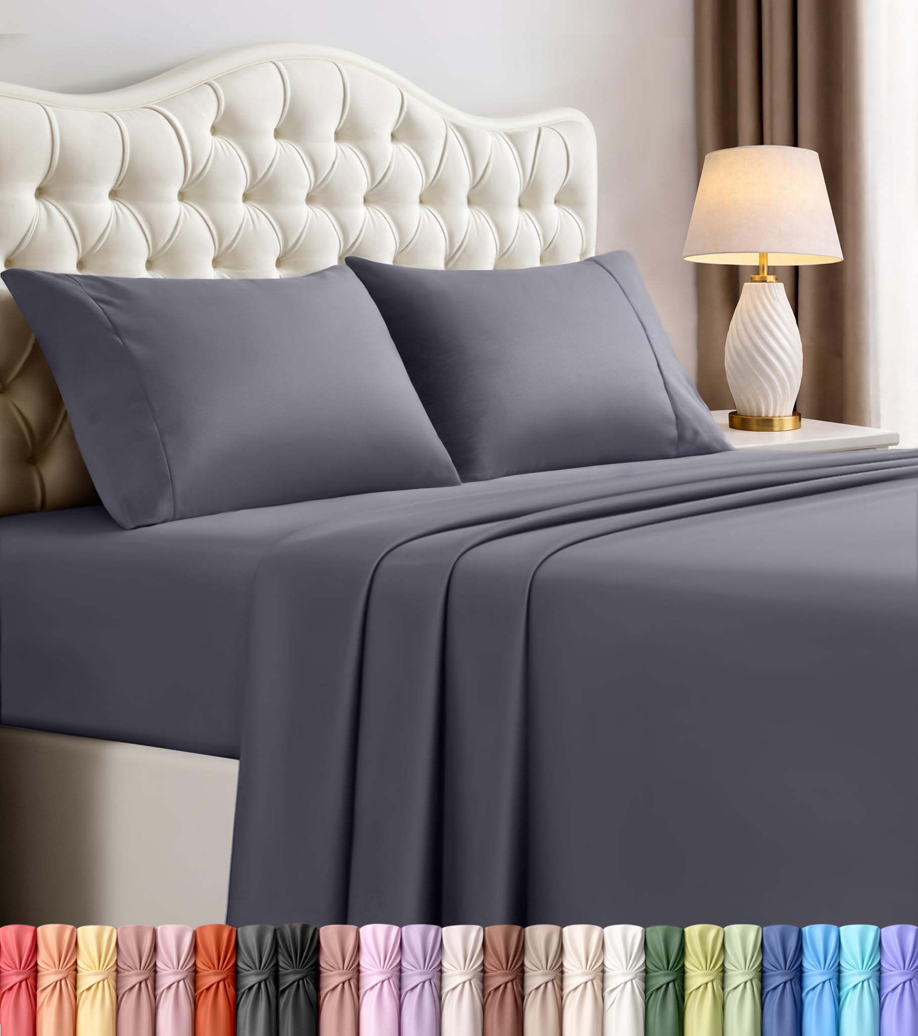 Utopia Bedding Bed Sheet Set - Soft Brushed Microfiber Fabric - Shrinkage & Fade Resistant - Easy Care