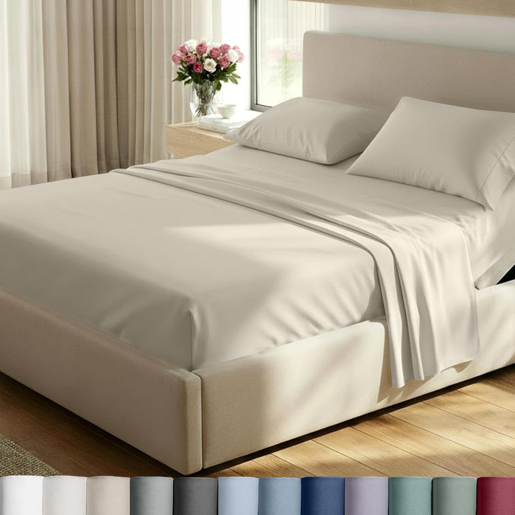 California Design Den Luxury Bed Sheets, Buttery Soft 800 Thread Count, 100% Cotton Sheets, Sateen with Deep Pocket Fitted Sheet
