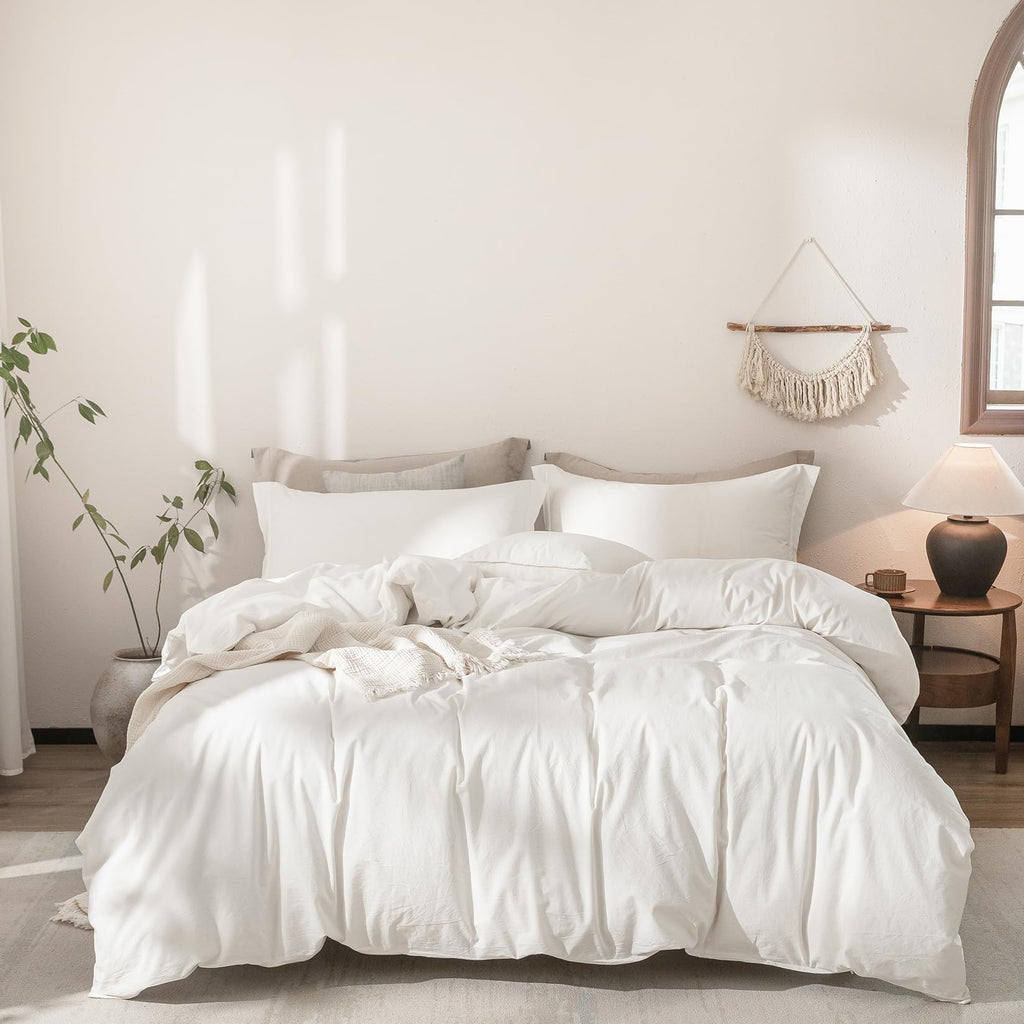 Warm Moment 100% Washed Cotton Duvet Cover Set