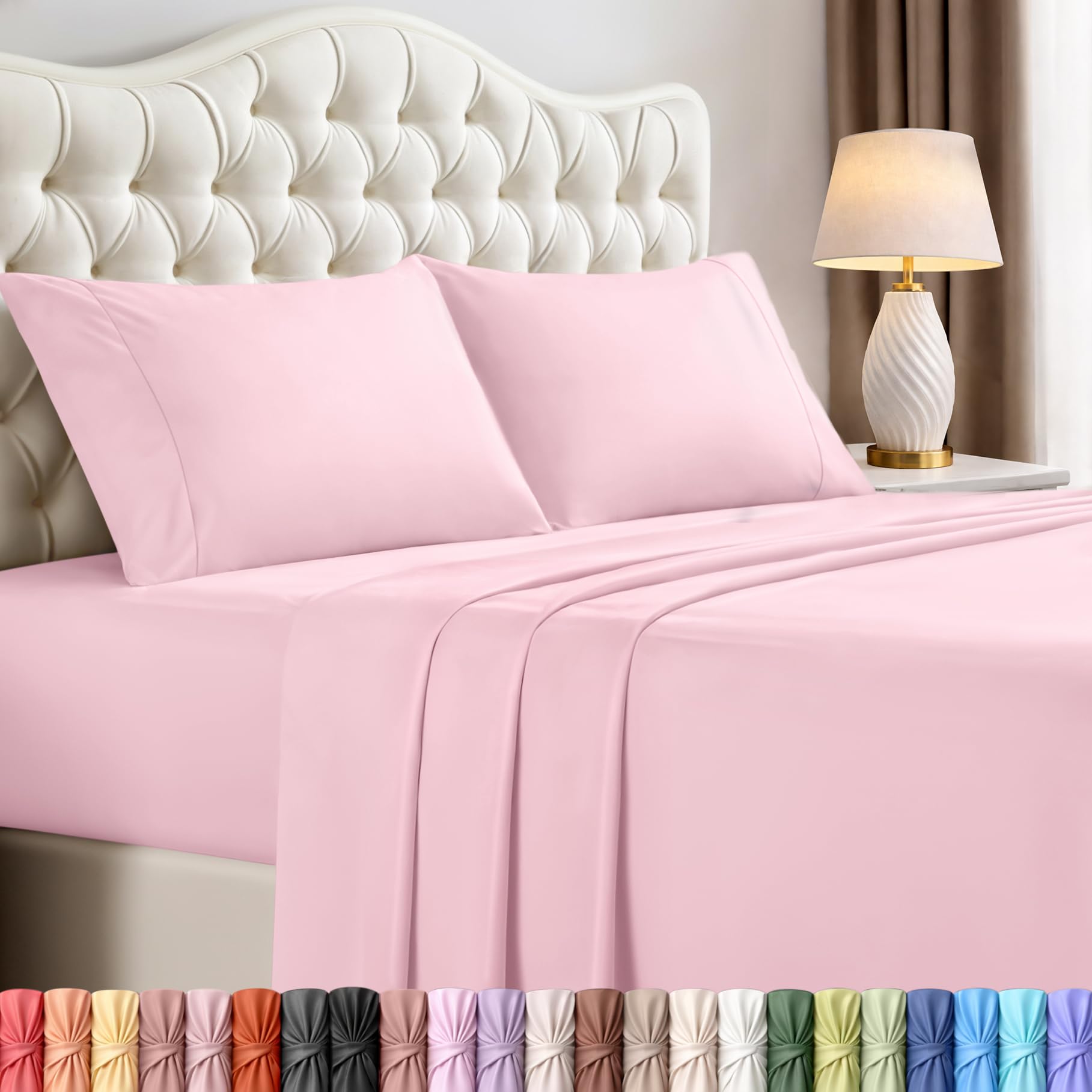 Utopia Bedding Bed Sheet Set - Soft Brushed Microfiber Fabric - Shrinkage & Fade Resistant - Easy Care