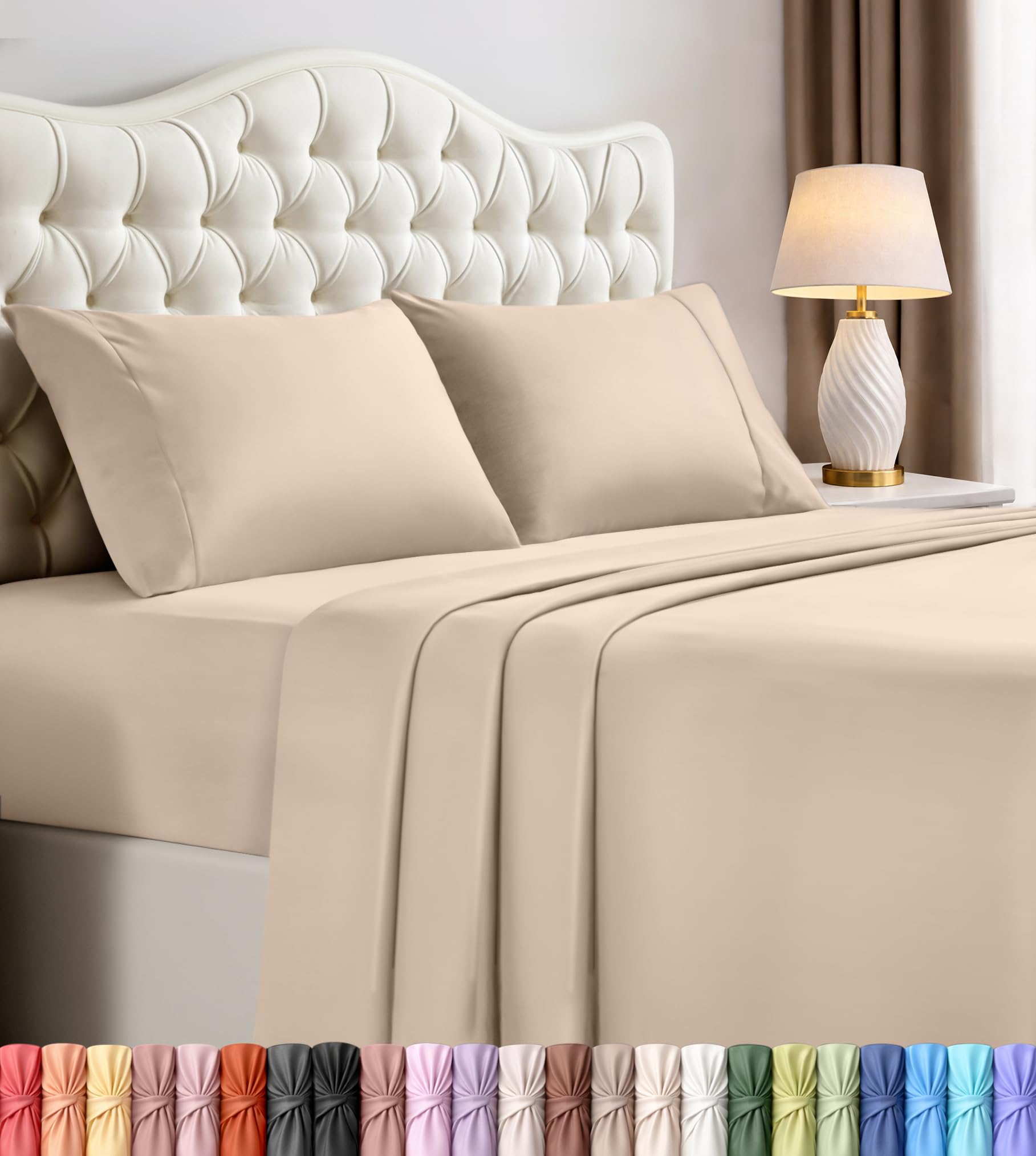 Utopia Bedding Bed Sheet Set - Soft Brushed Microfiber Fabric - Shrinkage & Fade Resistant - Easy Care