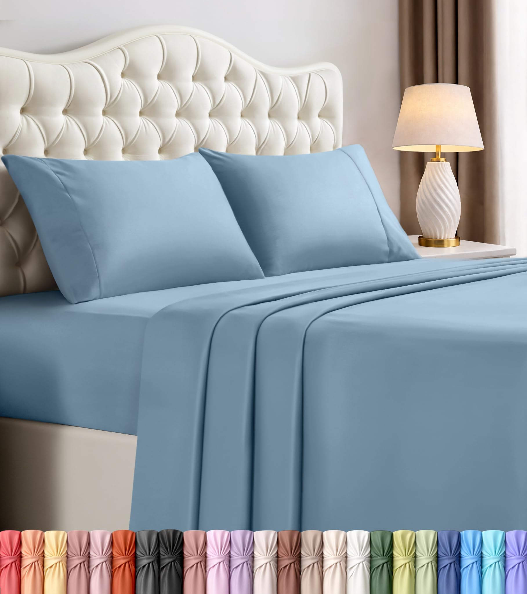 Utopia Bedding Bed Sheet Set - Soft Brushed Microfiber Fabric - Shrinkage & Fade Resistant - Easy Care