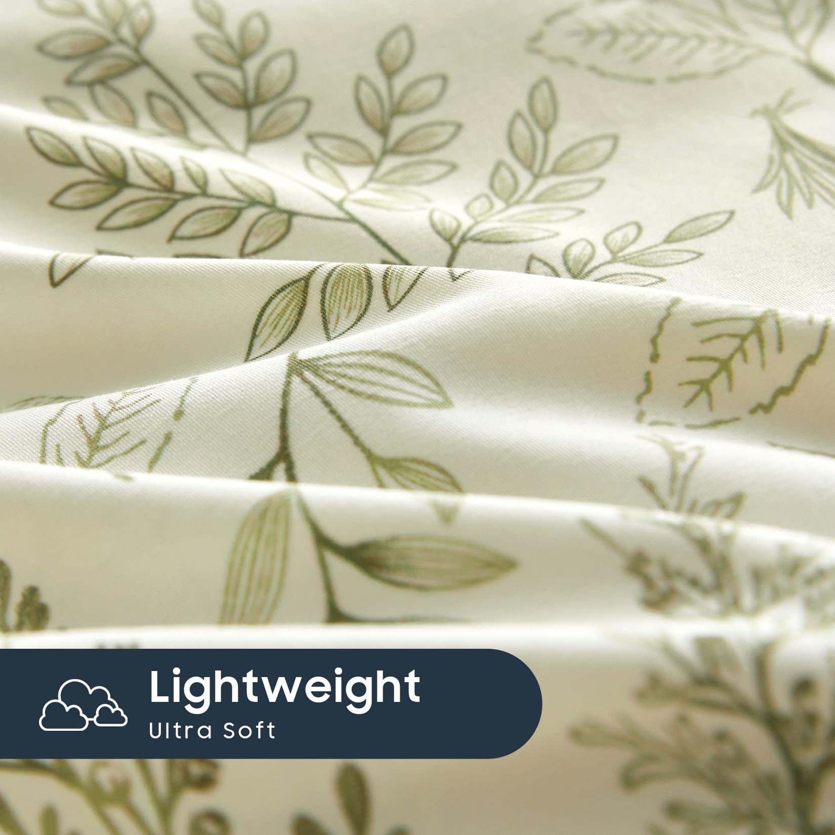 Wake In Cloud - Floral Duvet Cover Set, Botanical Vintage Flower Coquette Cottagecore Aesthetic for Women Teen Girls, Soft Lightweight Bedding, 3-Piece