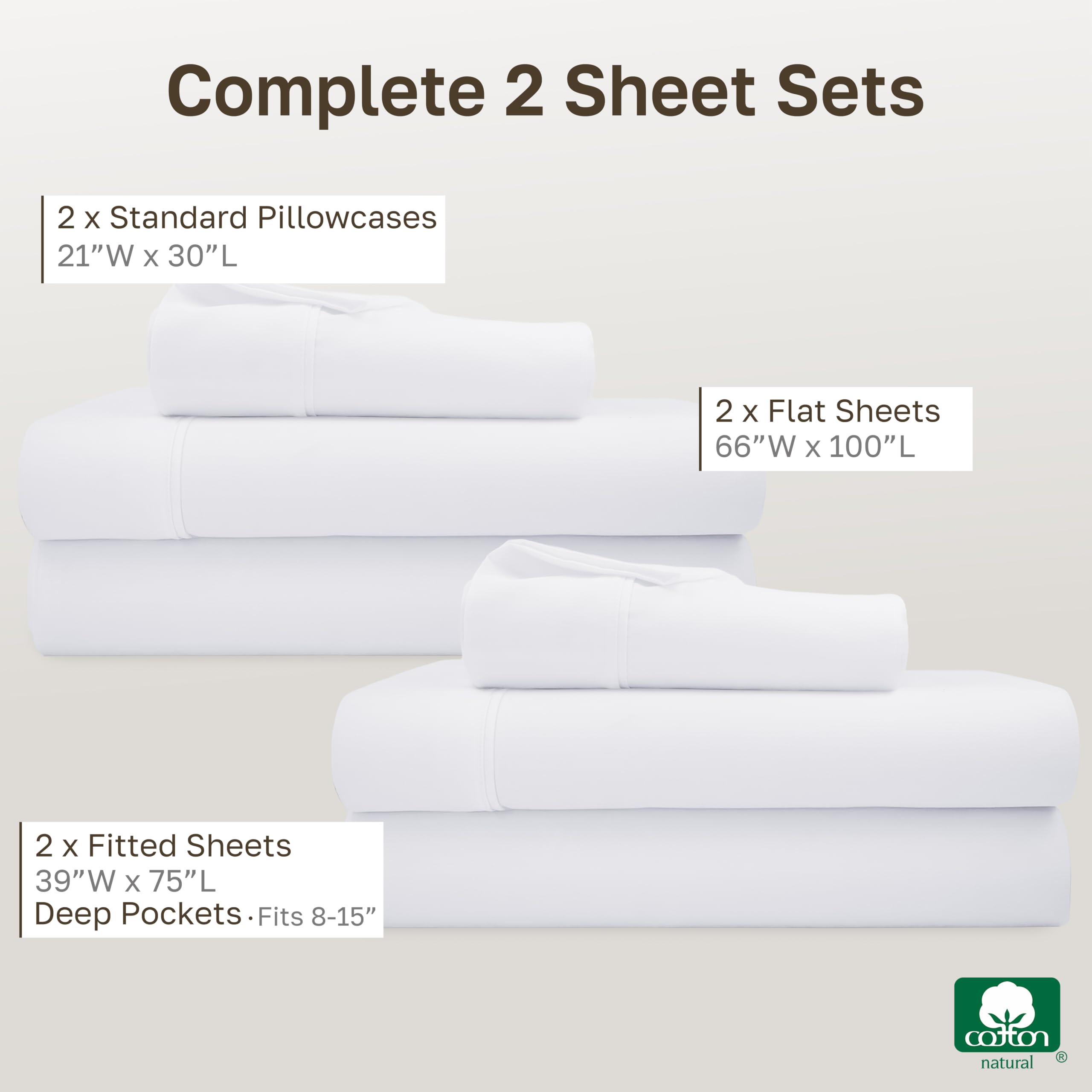 California Design Den 400 TC Sheet Set Pillowcase-and-Sheet-Sets