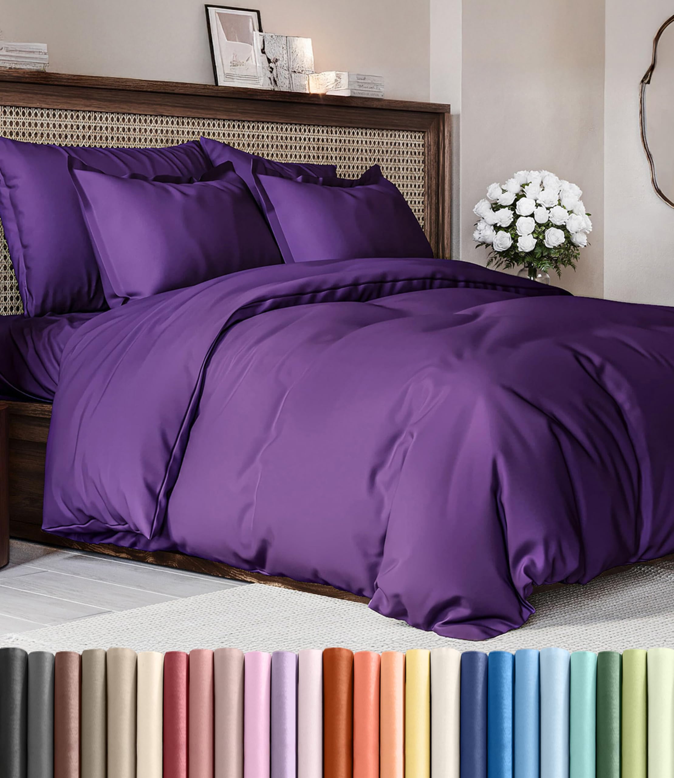 CGK Unlimited Duvet Cover - Extra Soft Duvet Cover with Pillow Shams for Women, Men, Kids & Teens - Comfy, Breathable, Hotel Luxury w/Zipper Closures & Ties