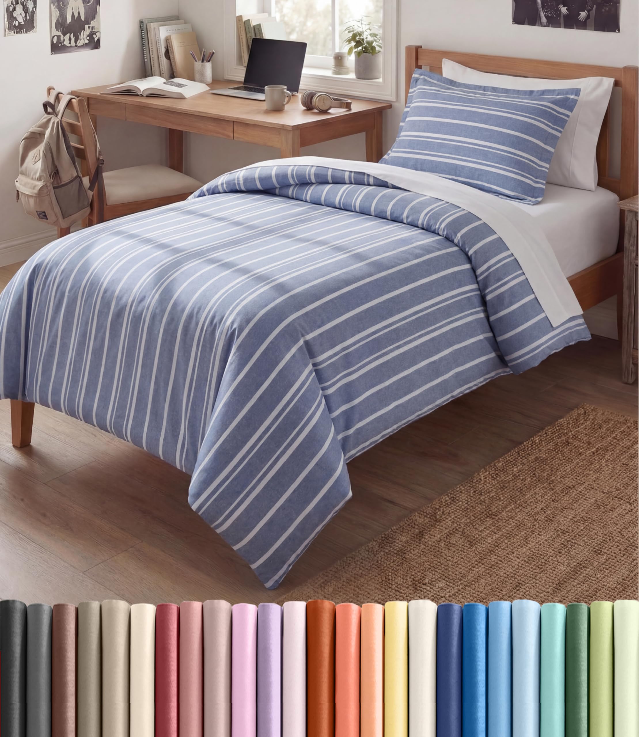 CGK Unlimited Duvet Cover - Extra Soft Duvet Cover with Pillow Shams for Women, Men, Kids & Teens - Comfy, Breathable, Hotel Luxury w/Zipper Closures & Ties