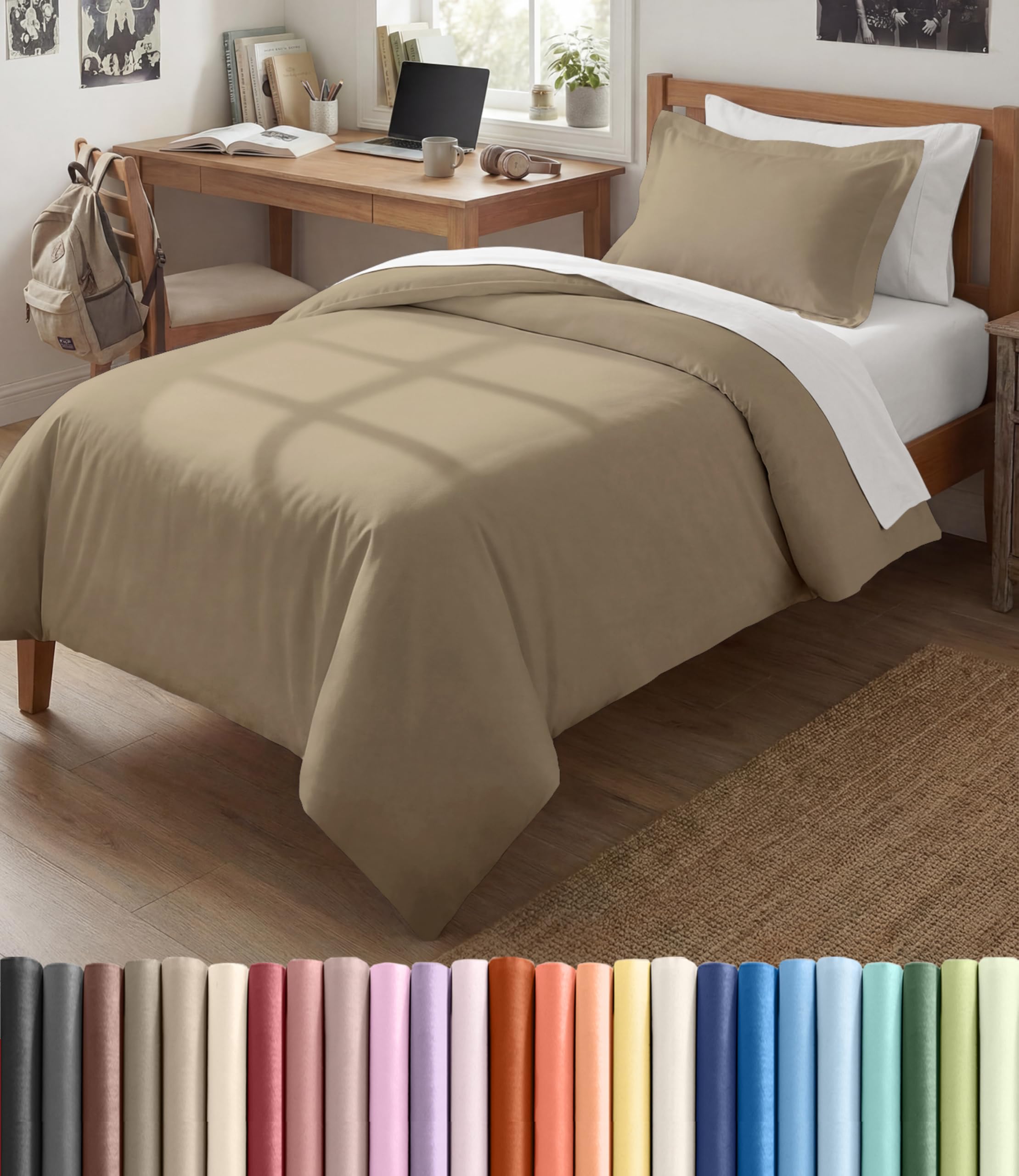 CGK Unlimited Duvet Cover - Extra Soft Duvet Cover with Pillow Shams for Women, Men, Kids & Teens - Comfy, Breathable, Hotel Luxury w/Zipper Closures & Ties