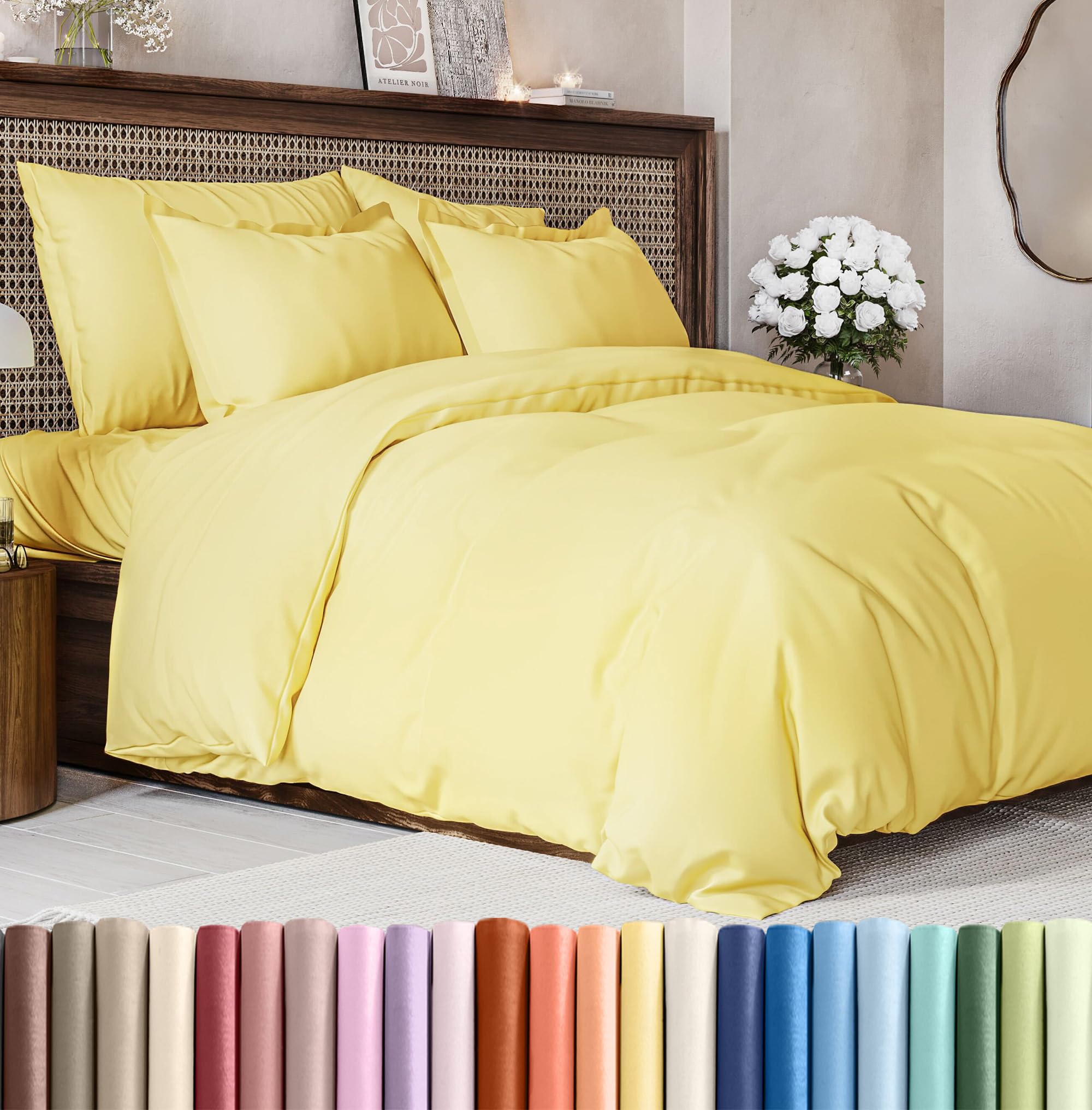 CGK Unlimited Duvet Cover - Extra Soft Duvet Cover with Pillow Shams for Women, Men, Kids & Teens - Comfy, Breathable, Hotel Luxury w/Zipper Closures & Ties