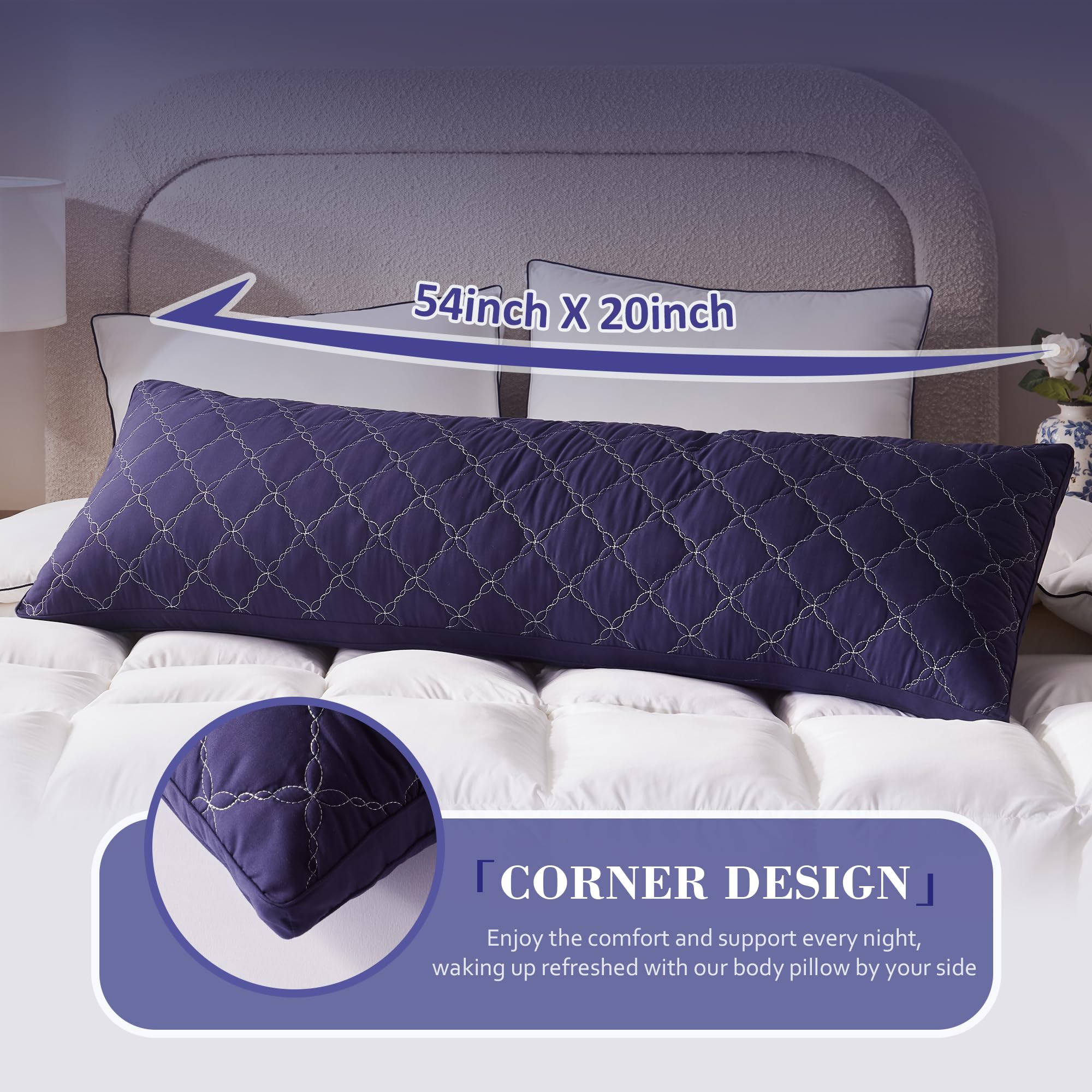 Decroom Memory Foam Body Pillow for Adults
