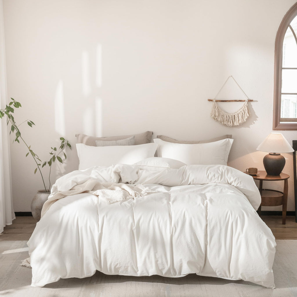 Warm Moment 100% Washed Cotton Duvet Cover Set