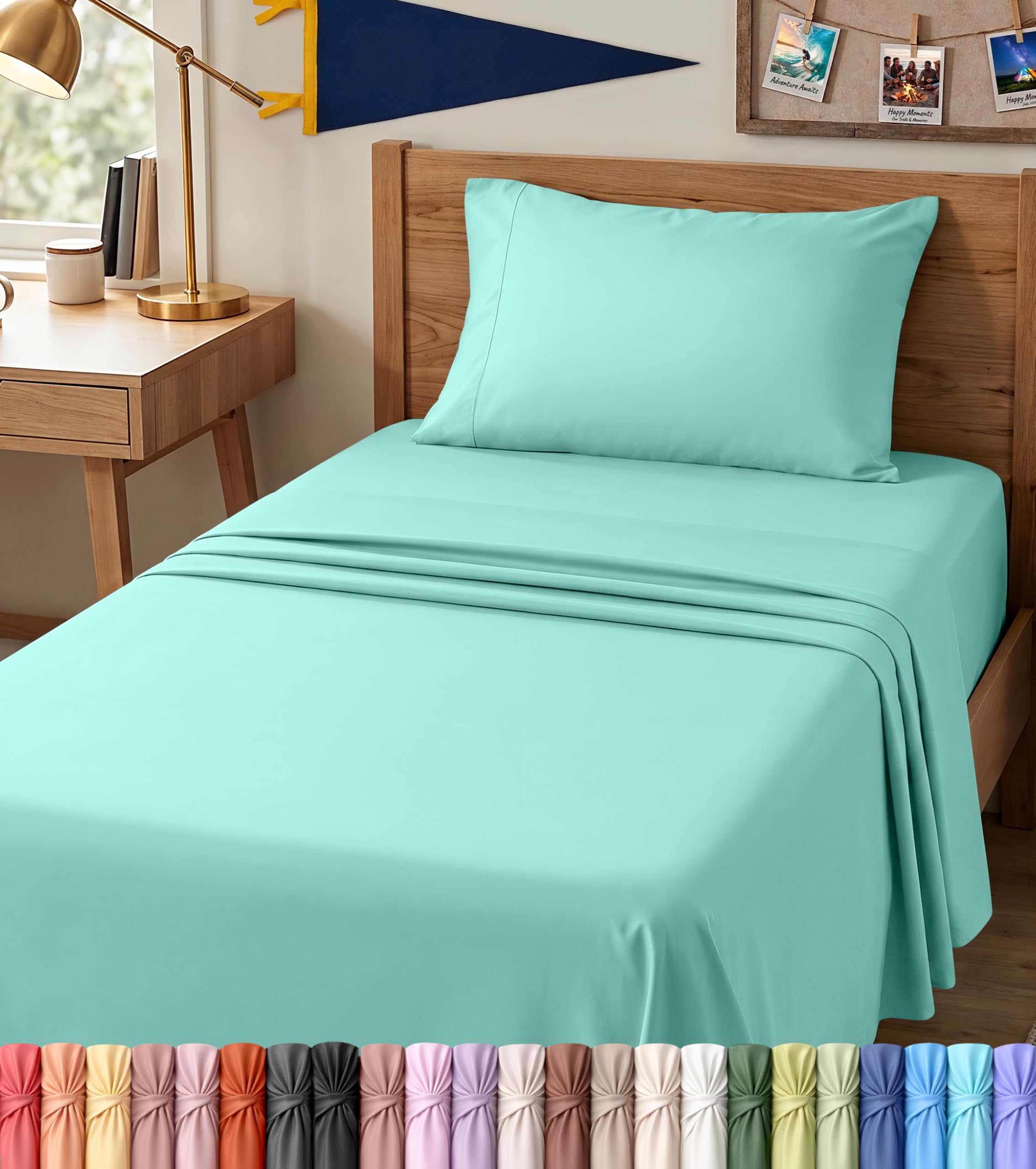 Utopia Bedding Bed Sheet Set - Soft Brushed Microfiber Fabric - Shrinkage & Fade Resistant - Easy Care