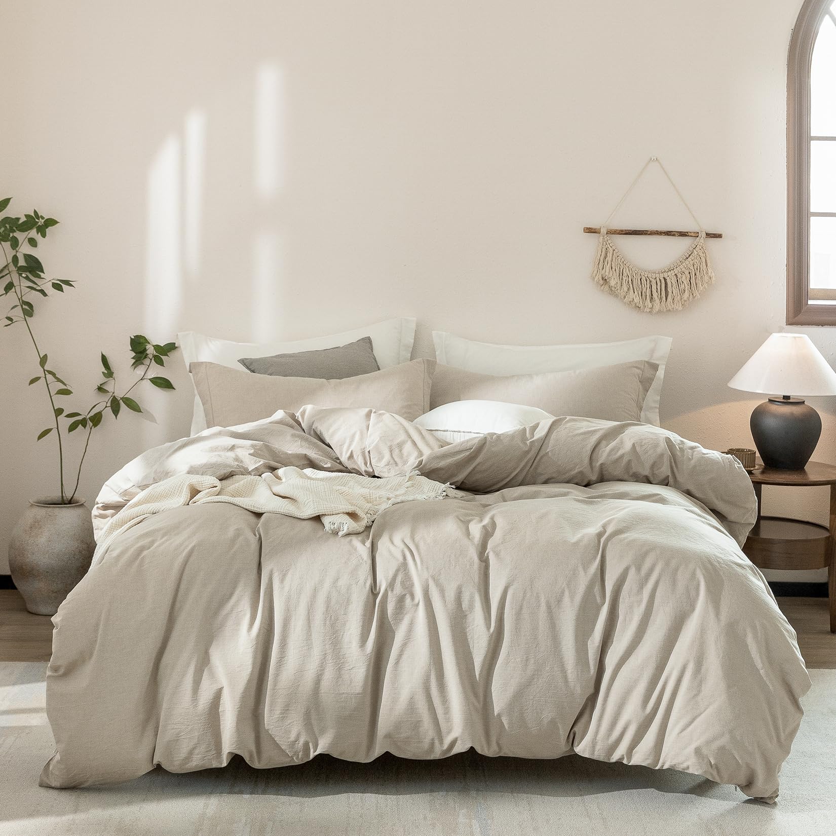 Warm Moment 100% Washed Cotton Duvet Cover Set