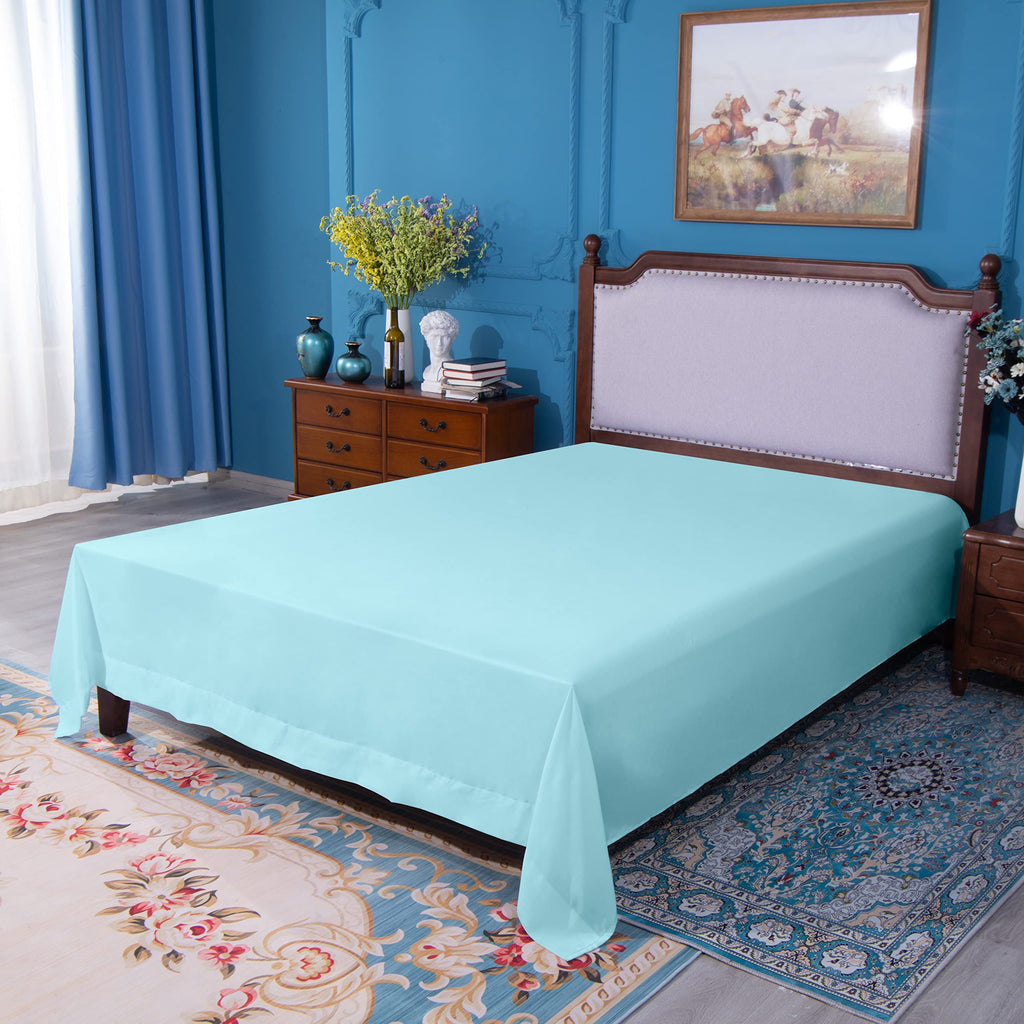 NTBAY Microfiber Bedding Flat Sheet, Ultra Soft and Wrinkle, Fade, Stain Resistant Top Sheet