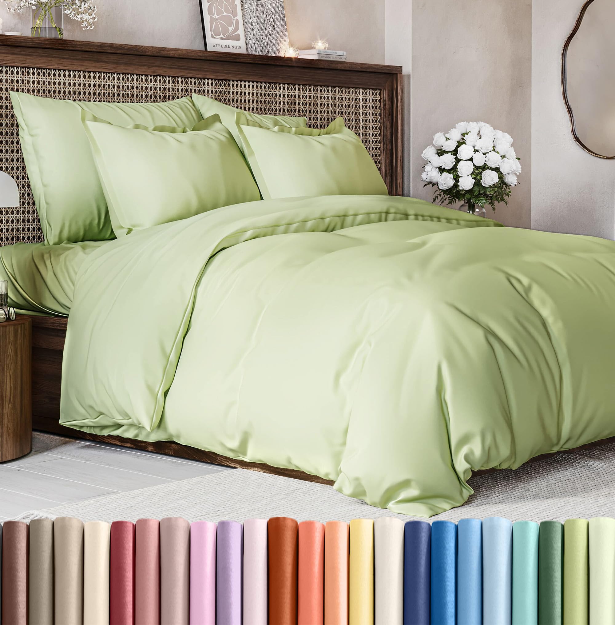 CGK Unlimited Duvet Cover - Extra Soft Duvet Cover with Pillow Shams for Women, Men, Kids & Teens - Comfy, Breathable, Hotel Luxury w/Zipper Closures & Ties