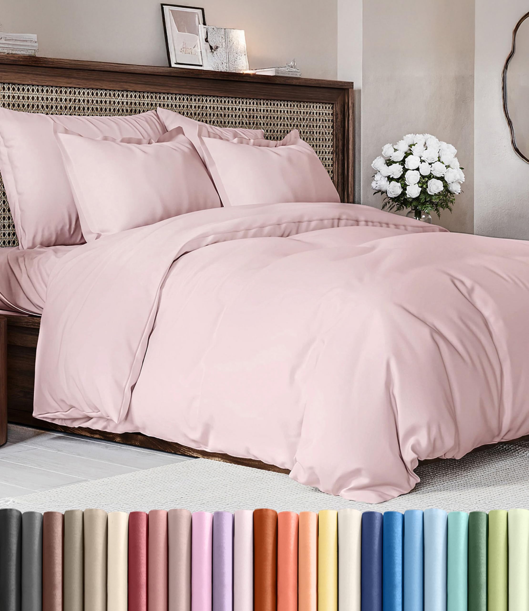 CGK Unlimited Duvet Cover - Extra Soft Duvet Cover with Pillow Shams for Women, Men, Kids & Teens - Comfy, Breathable, Hotel Luxury w/Zipper Closures & Ties