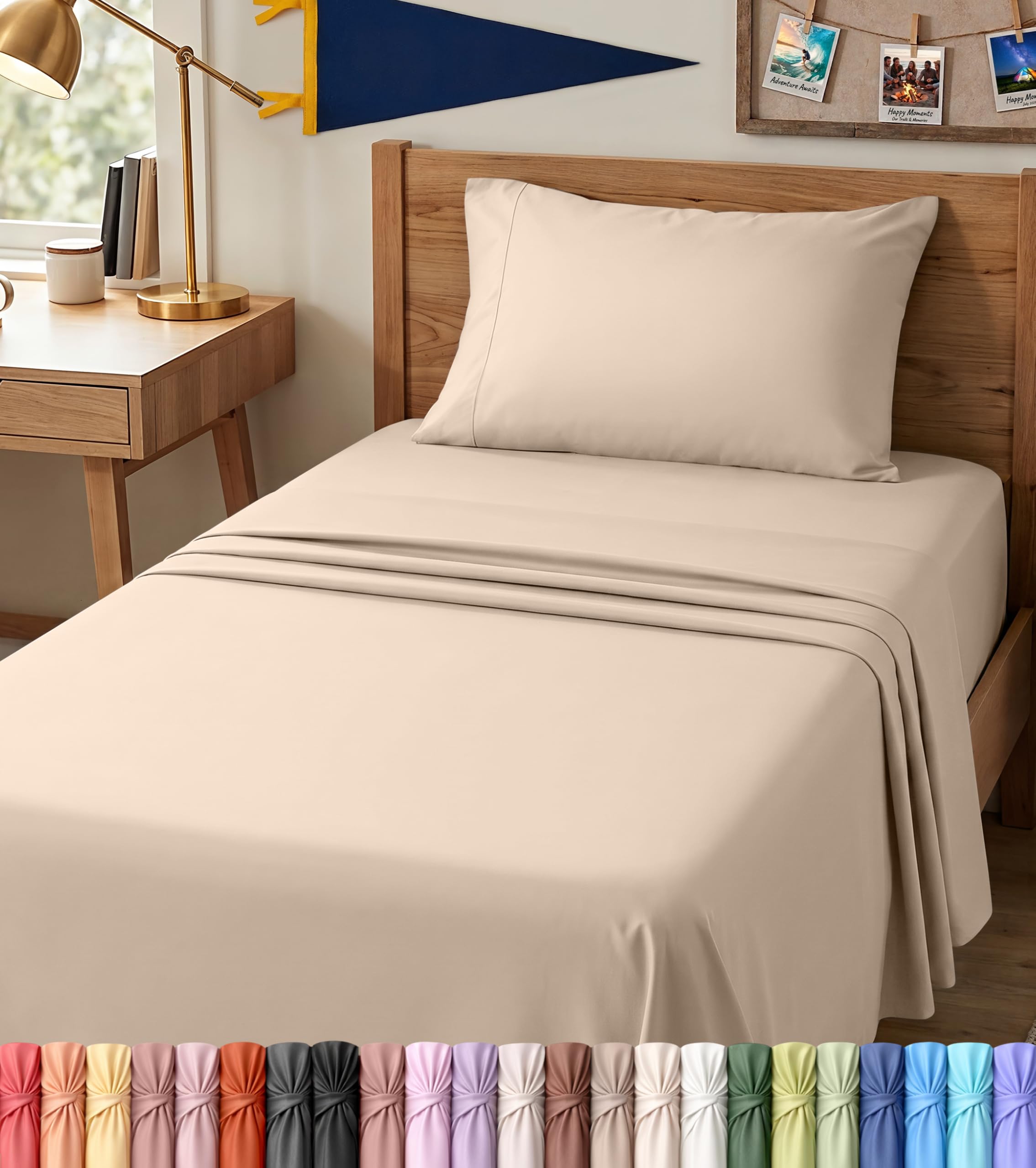 Utopia Bedding Bed Sheet Set - Soft Brushed Microfiber Fabric - Shrinkage & Fade Resistant - Easy Care