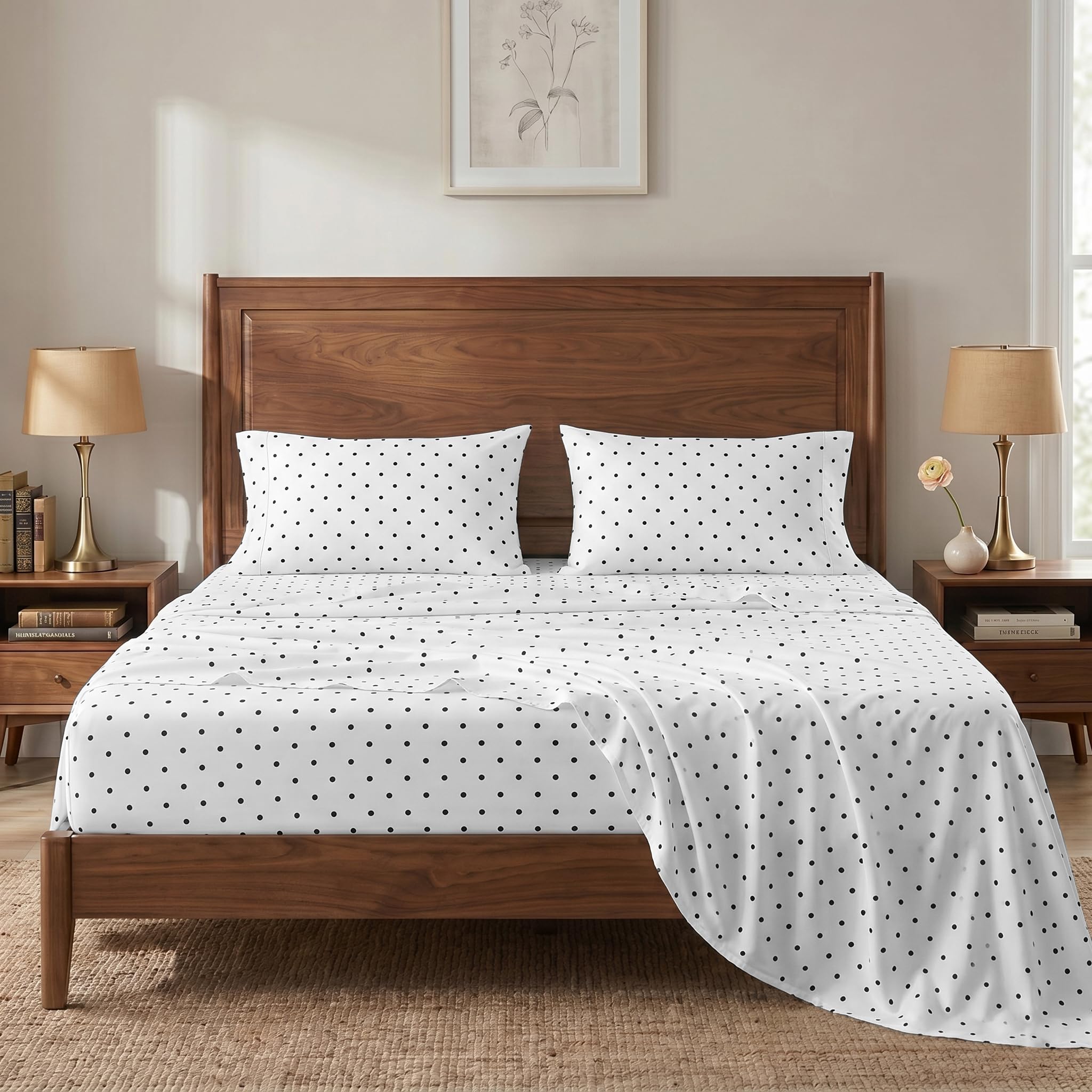100% Cotton Sateen 500TC Sheet Set - Moonstruck