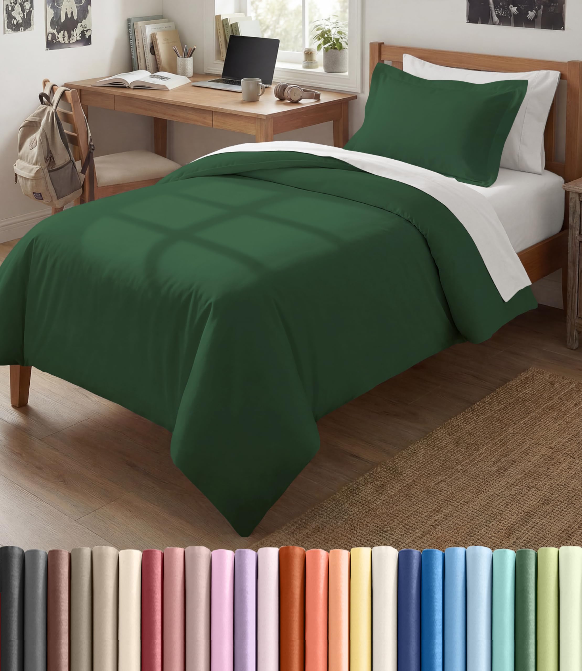 CGK Unlimited Duvet Cover - Extra Soft Duvet Cover with Pillow Shams for Women, Men, Kids & Teens - Comfy, Breathable, Hotel Luxury w/Zipper Closures & Ties
