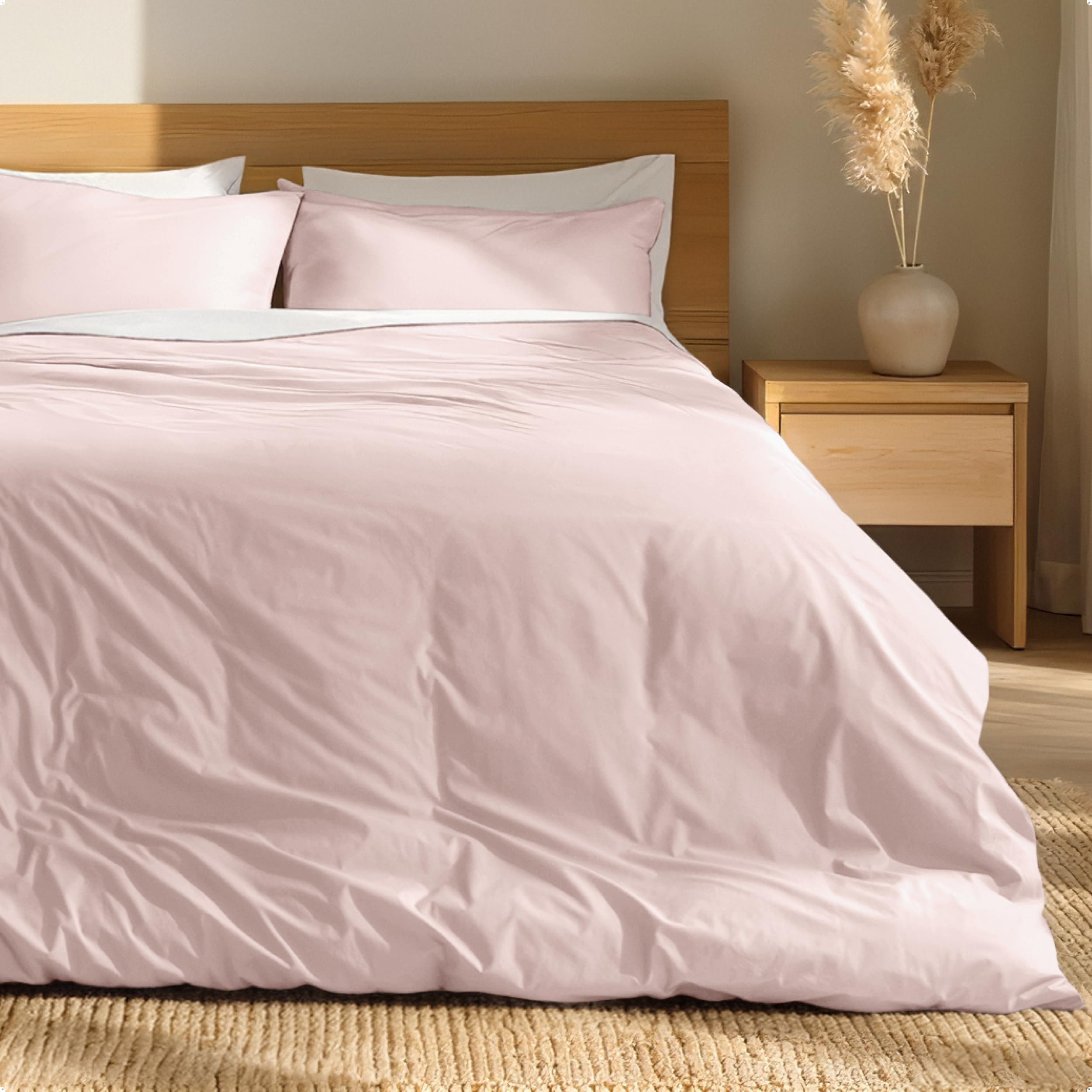 Bare Home Organic Cotton Percale Duvet Cover Set