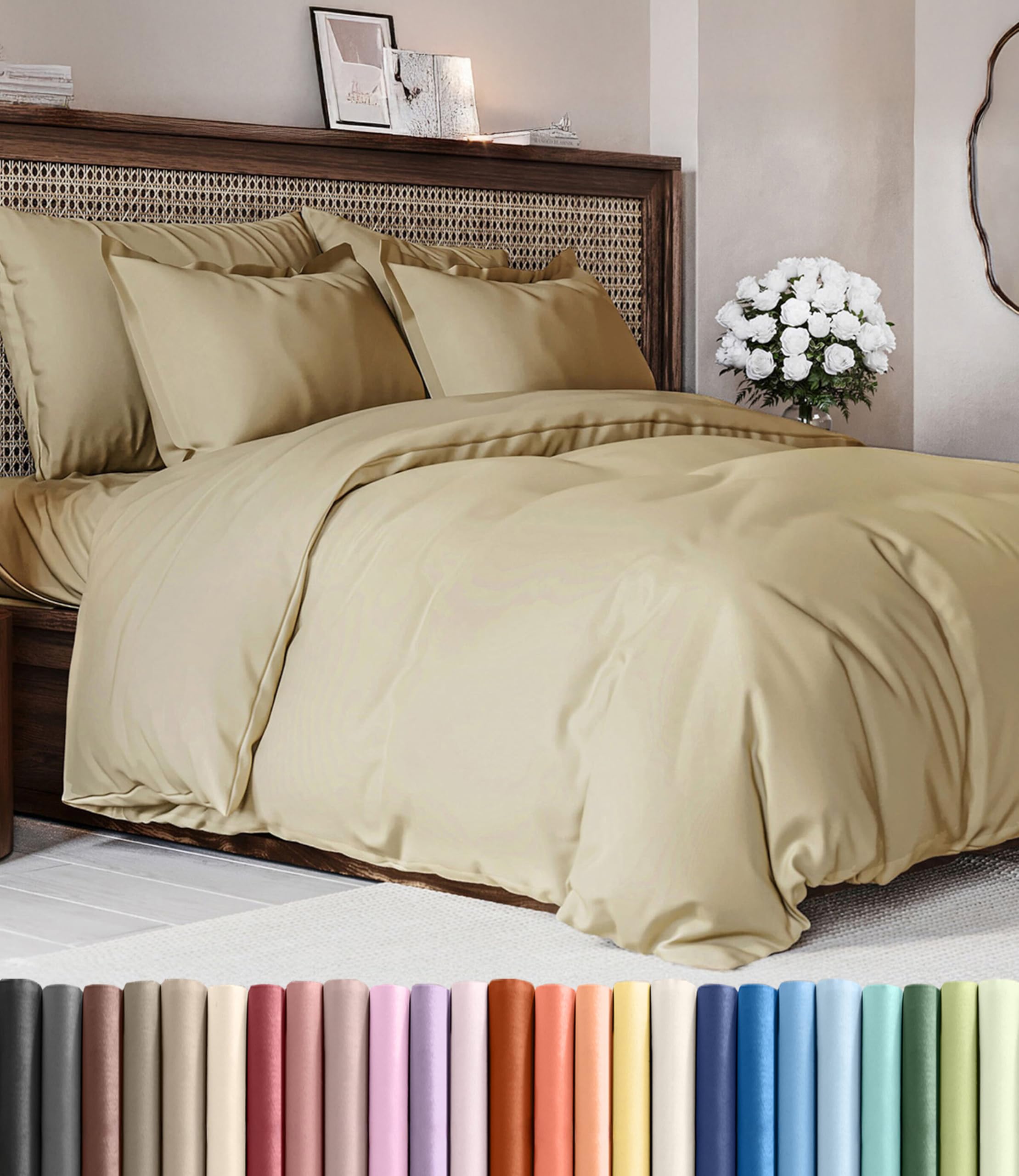 CGK Unlimited Duvet Cover - Extra Soft Duvet Cover with Pillow Shams for Women, Men, Kids & Teens - Comfy, Breathable, Hotel Luxury w/Zipper Closures & Ties