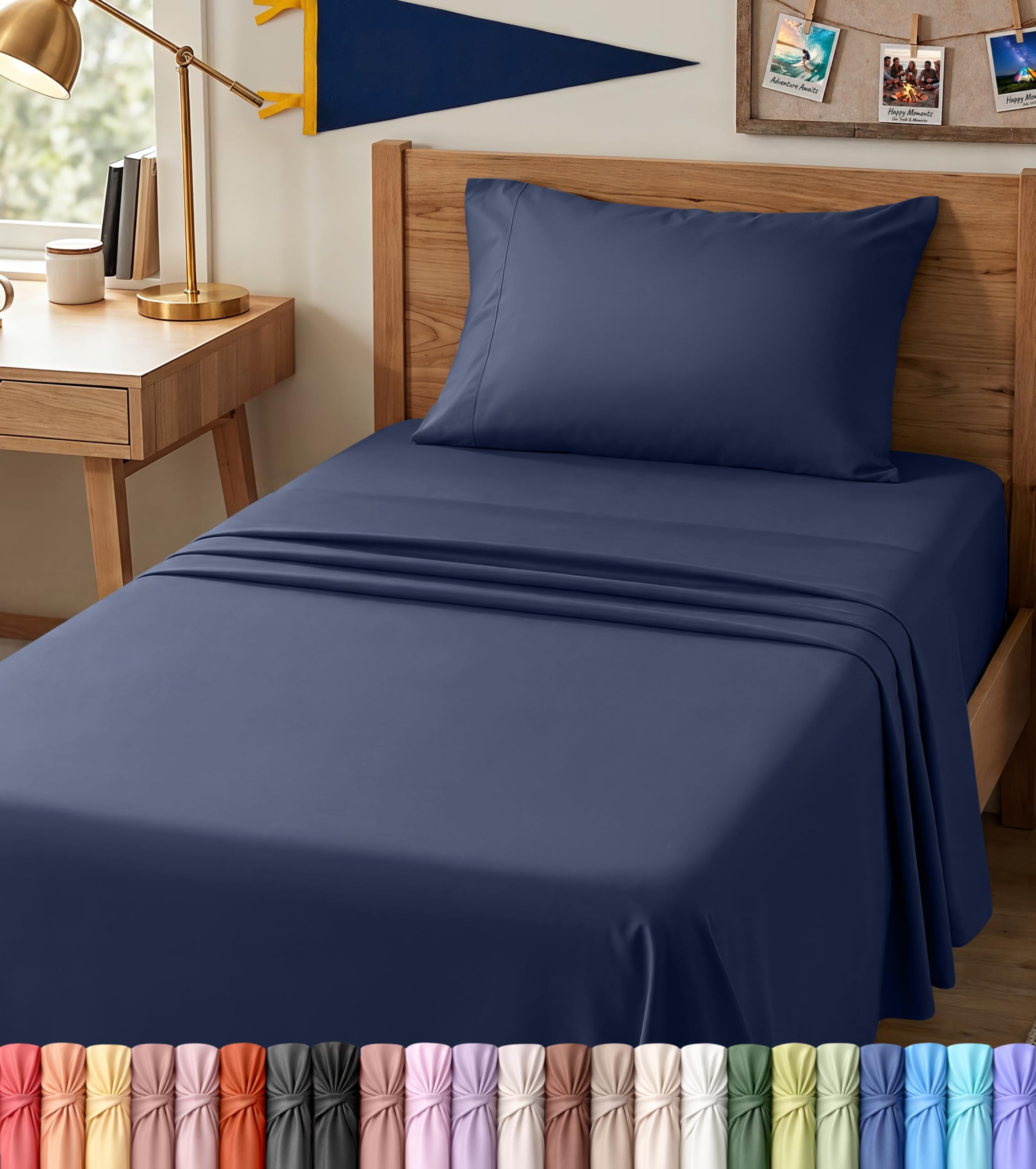 Utopia Bedding Bed Sheet Set - Soft Brushed Microfiber Fabric - Shrinkage & Fade Resistant - Easy Care