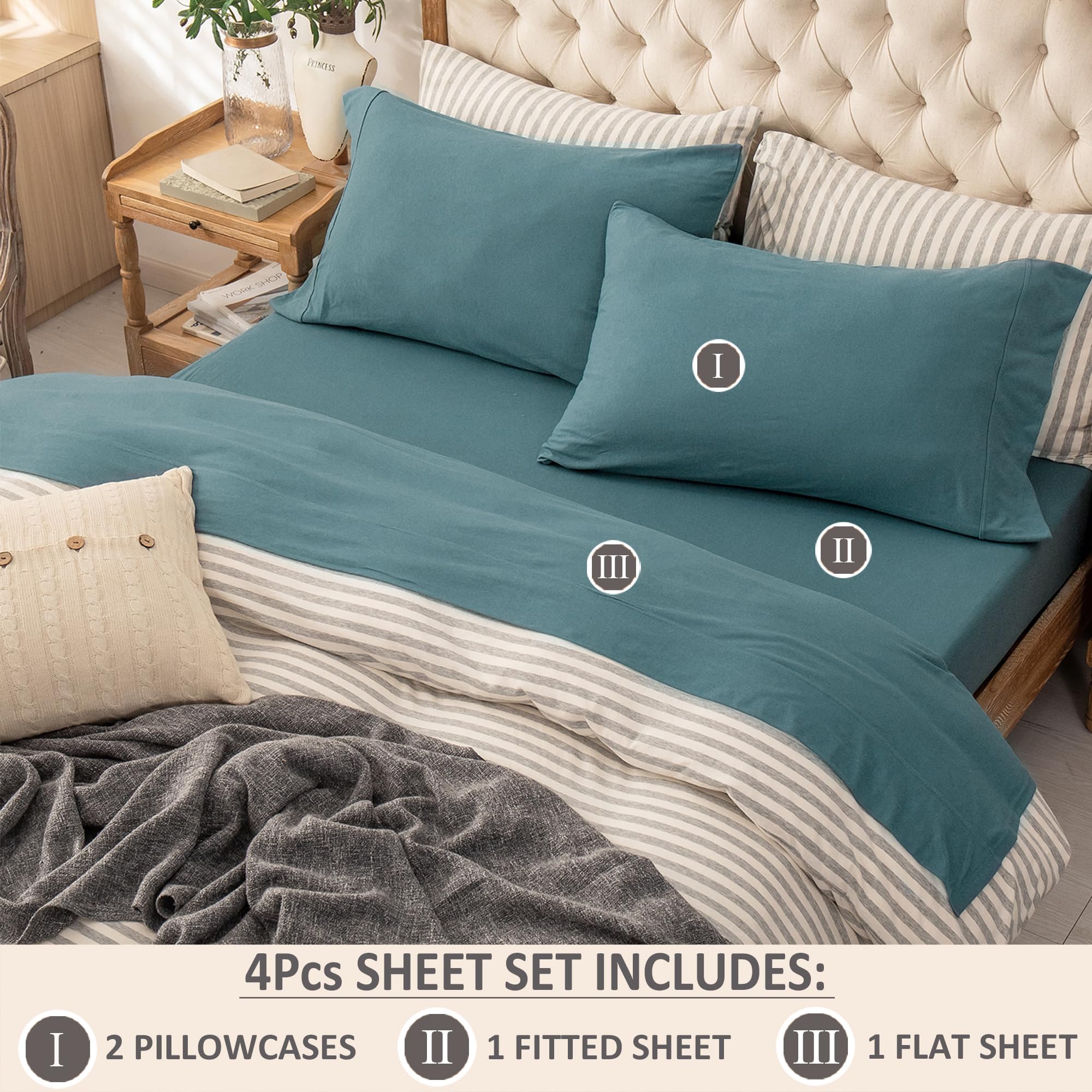 PURE ERA Jersey Knit Sheet Set