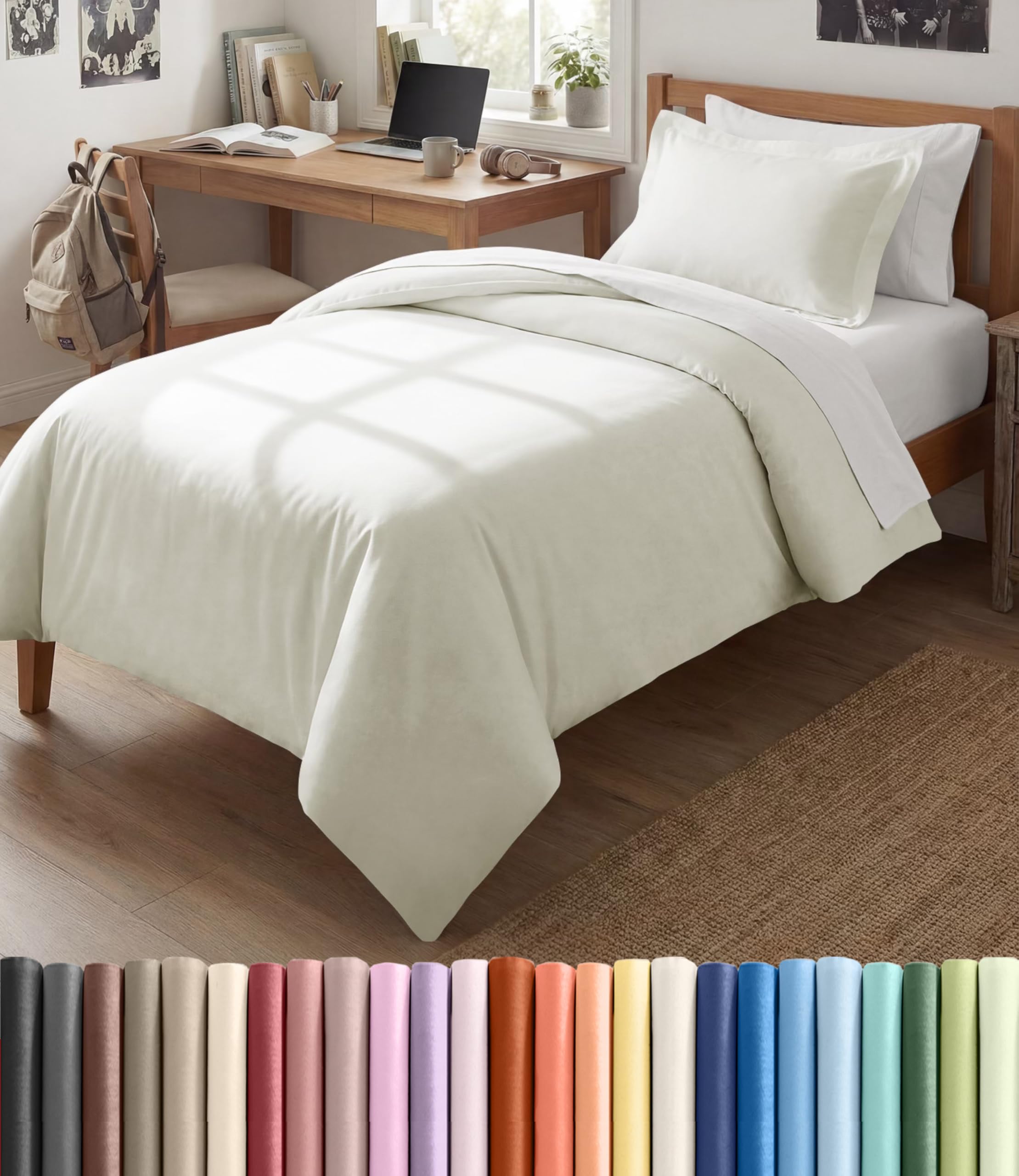 CGK Unlimited Duvet Cover - Extra Soft Duvet Cover with Pillow Shams for Women, Men, Kids & Teens - Comfy, Breathable, Hotel Luxury w/Zipper Closures & Ties