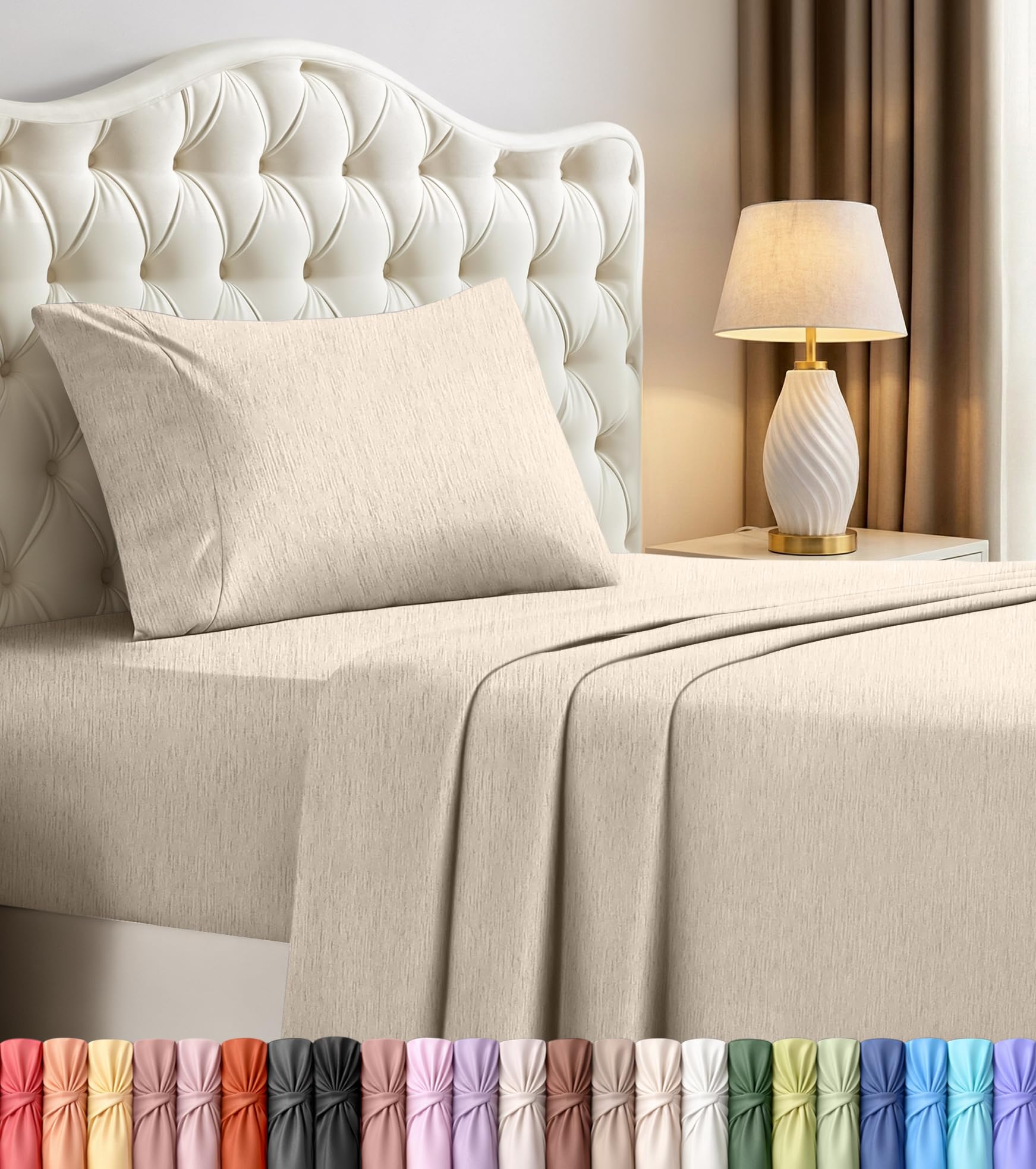 Utopia Bedding Bed Sheet Set - Soft Brushed Microfiber Fabric - Shrinkage & Fade Resistant - Easy Care