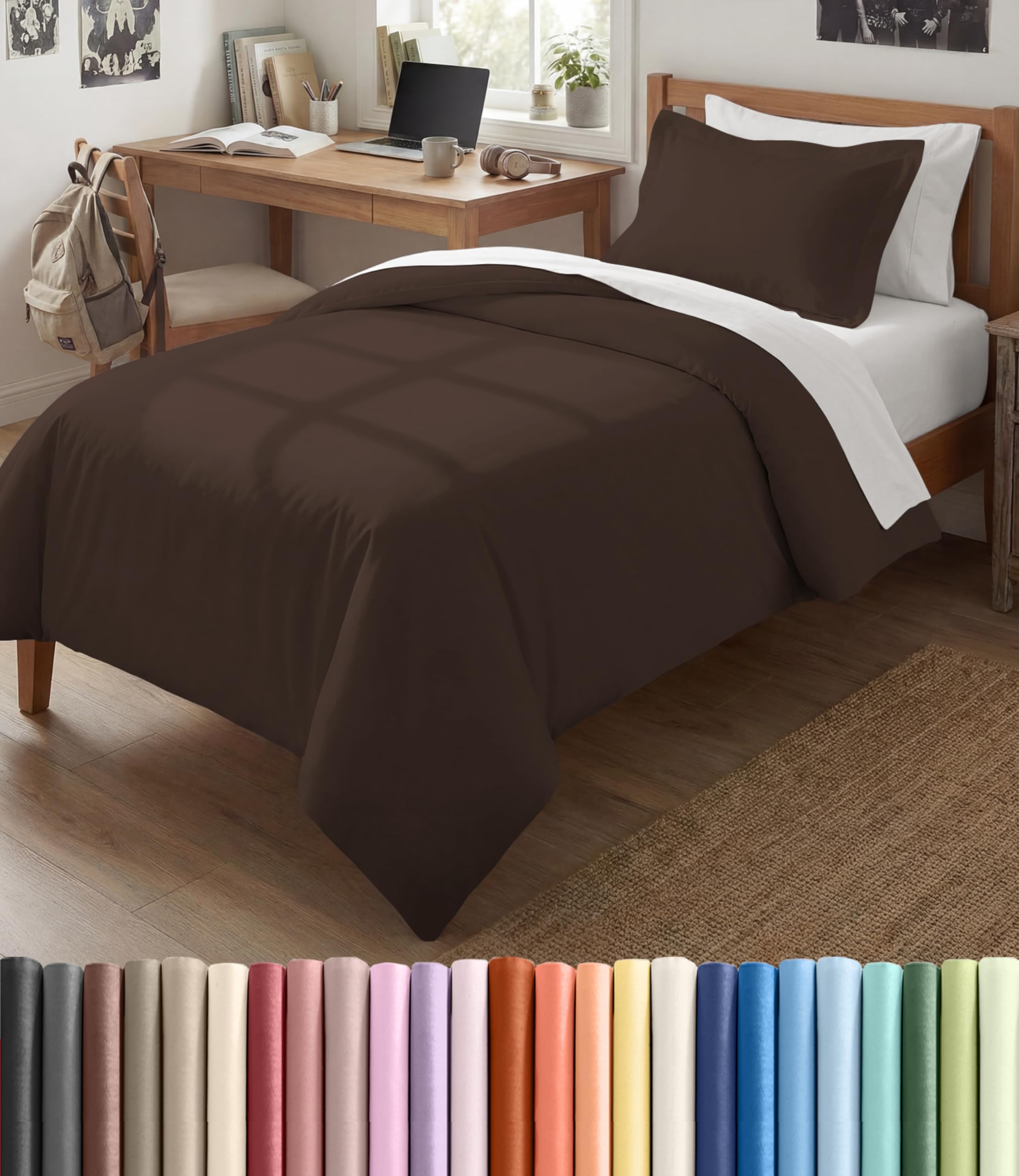 CGK Unlimited Duvet Cover - Extra Soft Duvet Cover with Pillow Shams for Women, Men, Kids & Teens - Comfy, Breathable, Hotel Luxury w/Zipper Closures & Ties