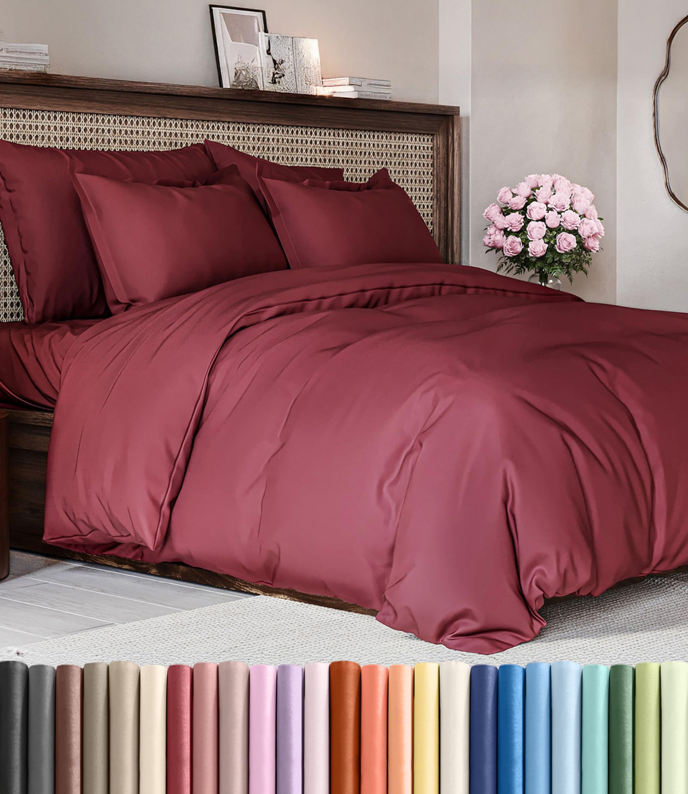 CGK Unlimited Duvet Cover - Extra Soft Duvet Cover with Pillow Shams for Women, Men, Kids & Teens - Comfy, Breathable, Hotel Luxury w/Zipper Closures & Ties