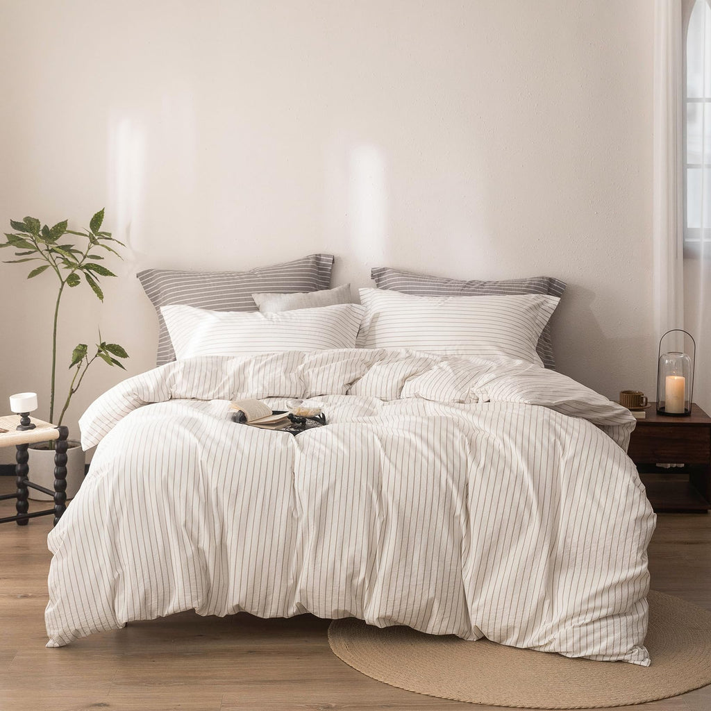 Warm Moment 100% Washed Cotton Duvet Cover Set