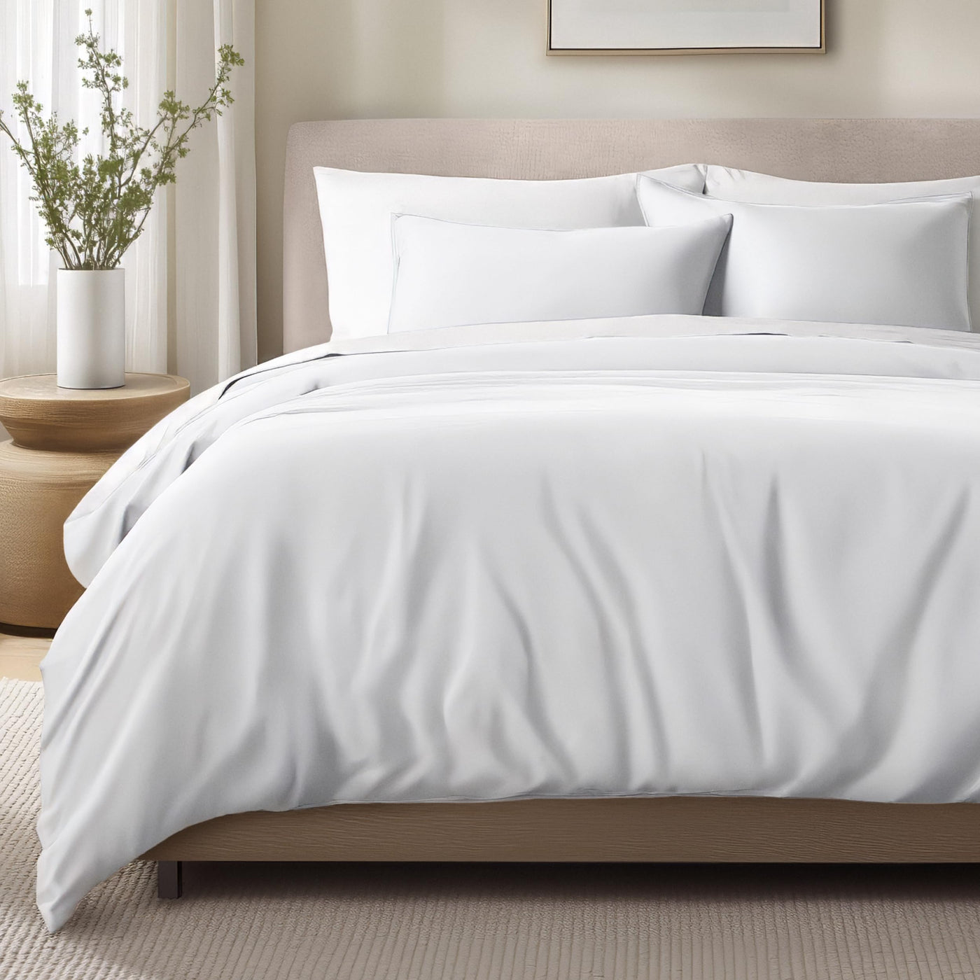 Bare Home Organic Cotton Sateen Duvet Cover Set