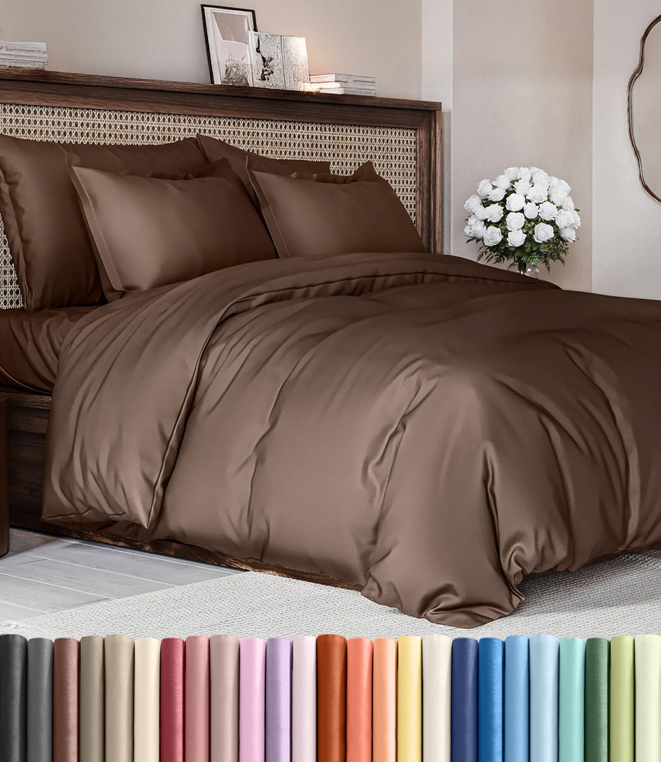 CGK Unlimited Duvet Cover - Extra Soft Duvet Cover with Pillow Shams for Women, Men, Kids & Teens - Comfy, Breathable, Hotel Luxury w/Zipper Closures & Ties